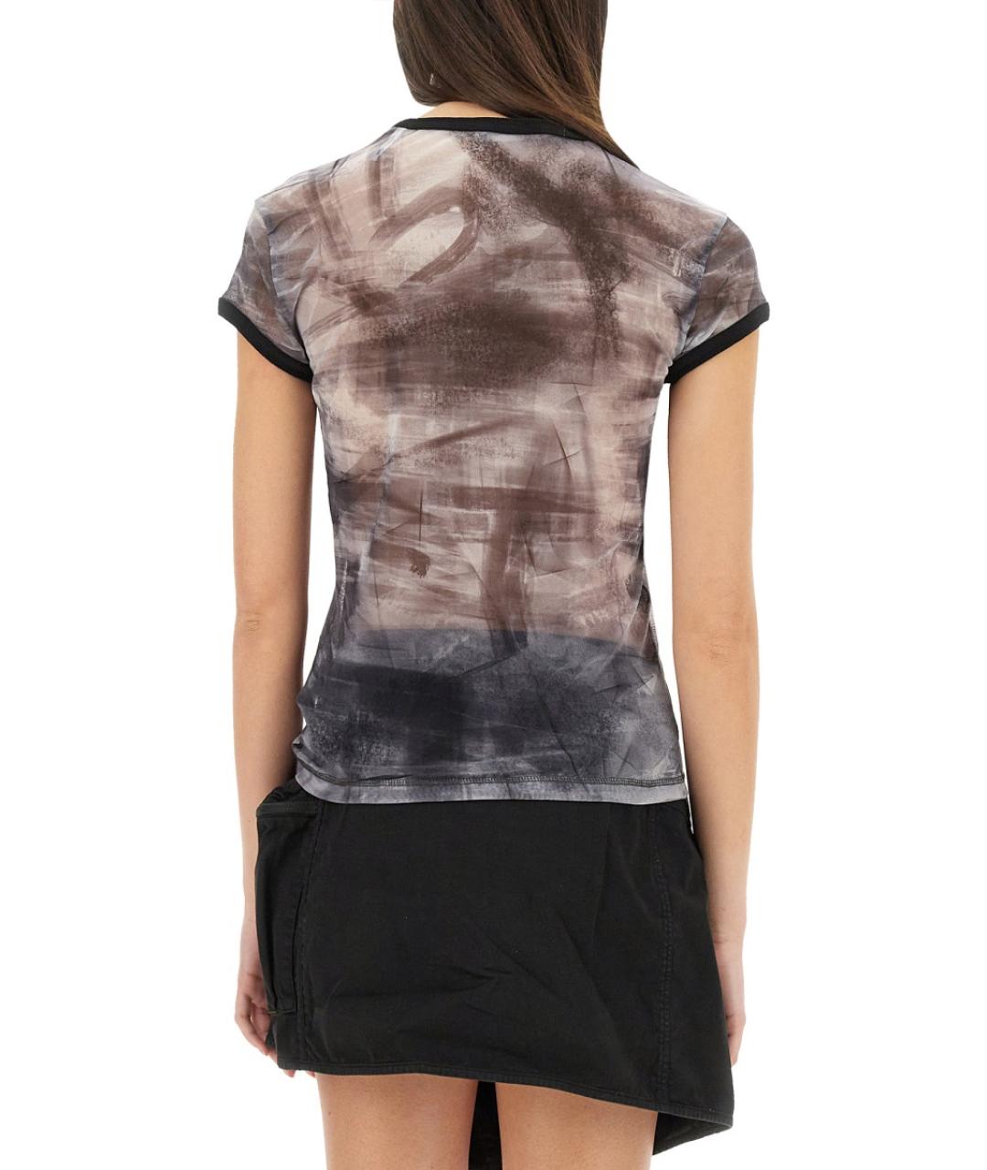 HELMUT LANG Серая полиамидовая футболка, фото 4