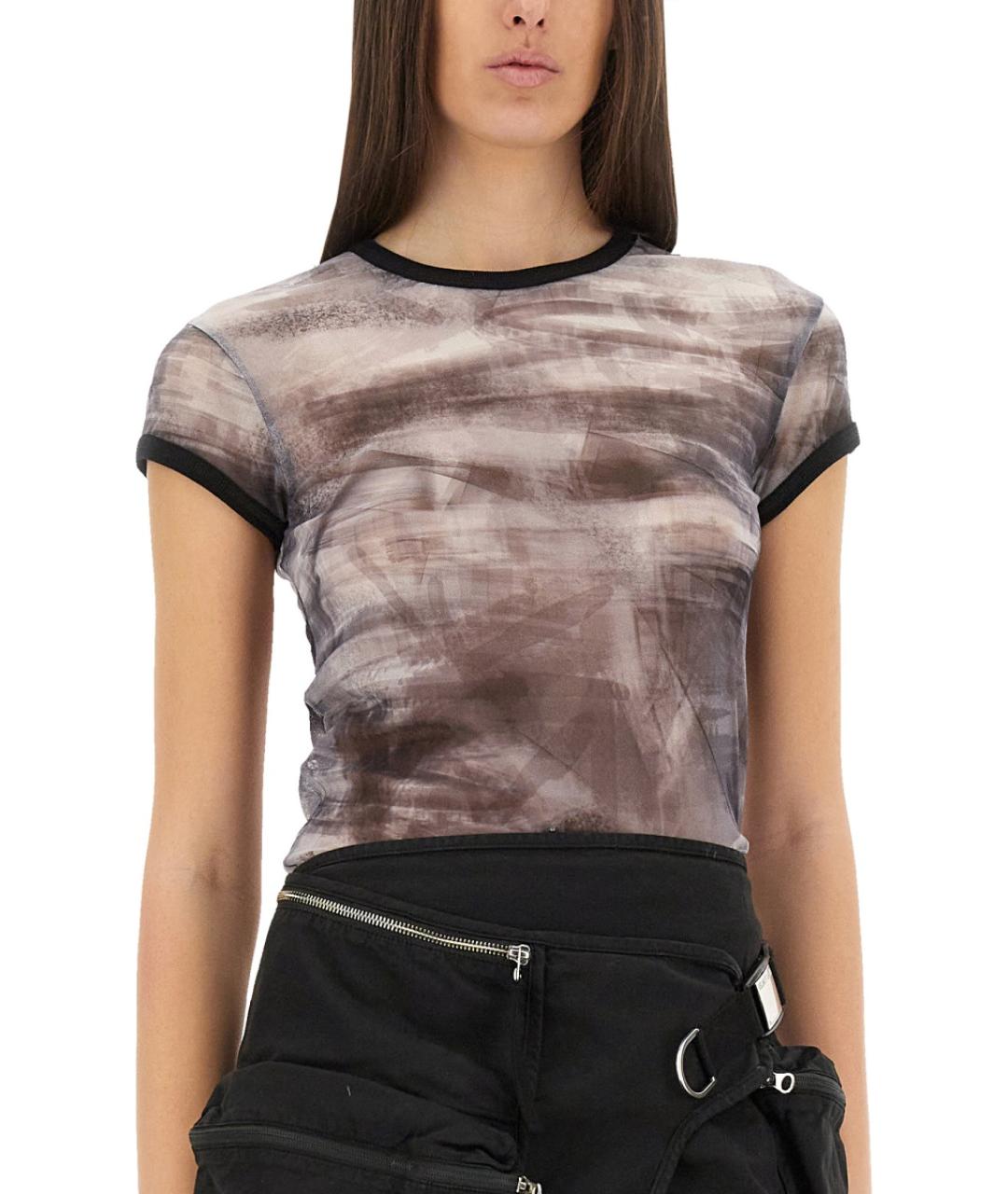 HELMUT LANG Серая полиамидовая футболка, фото 5