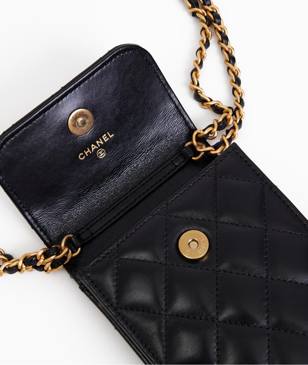 CHANEL Черная кожаная сумка через плечо, фото 5