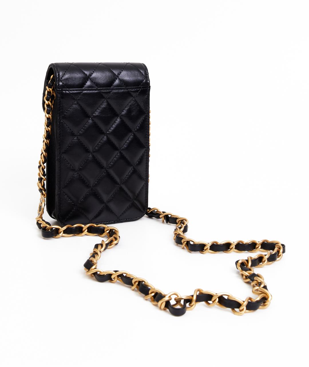 CHANEL Черная кожаная сумка через плечо, фото 3