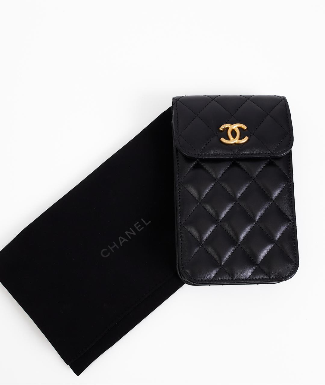 CHANEL Черная кожаная сумка через плечо, фото 6