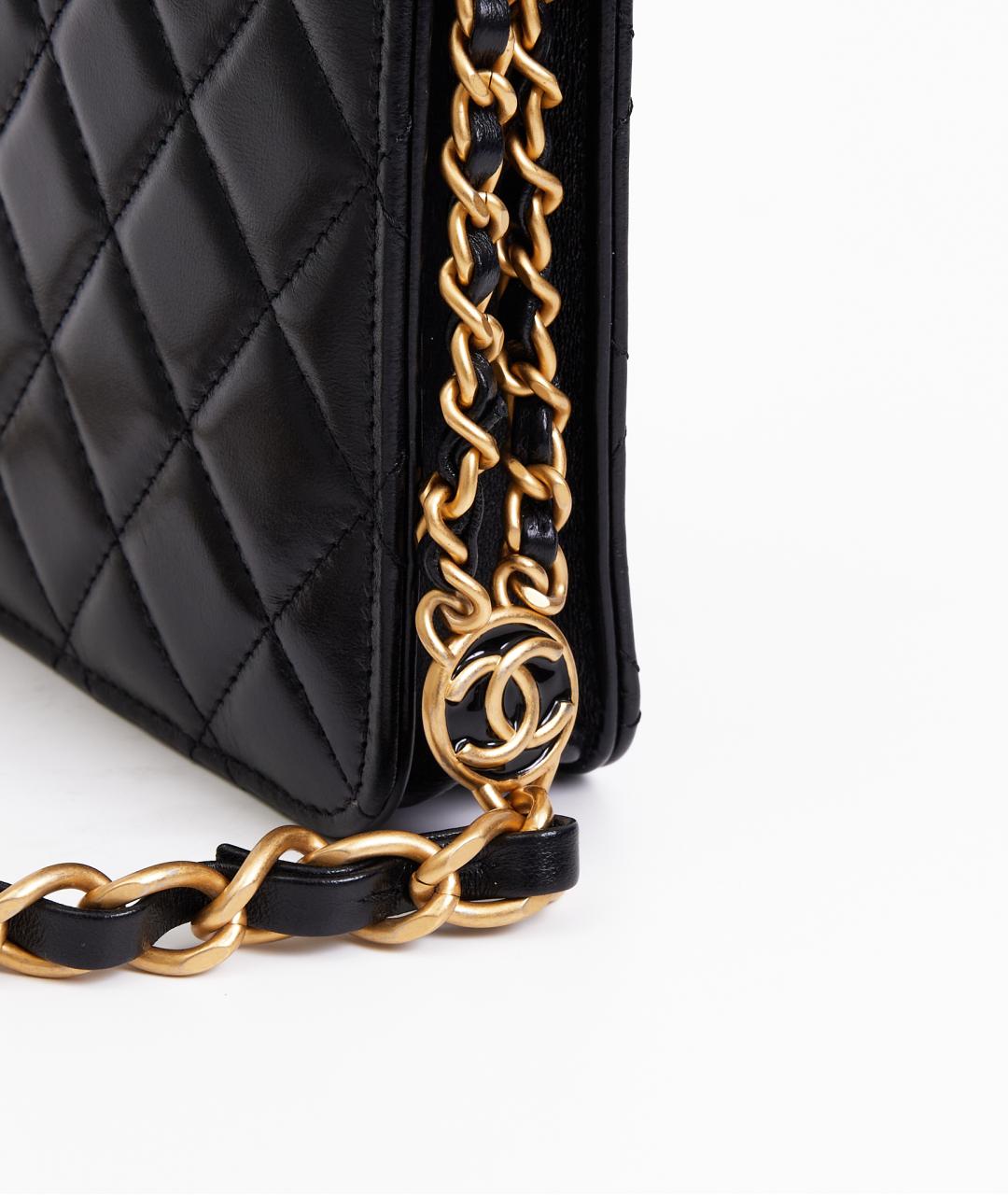 CHANEL Черная кожаная сумка через плечо, фото 4