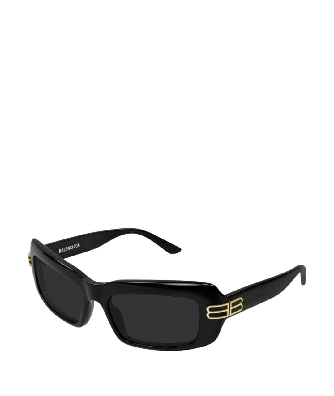 BALENCIAGA Черные пластиковые солнцезащитные очки, фото 1