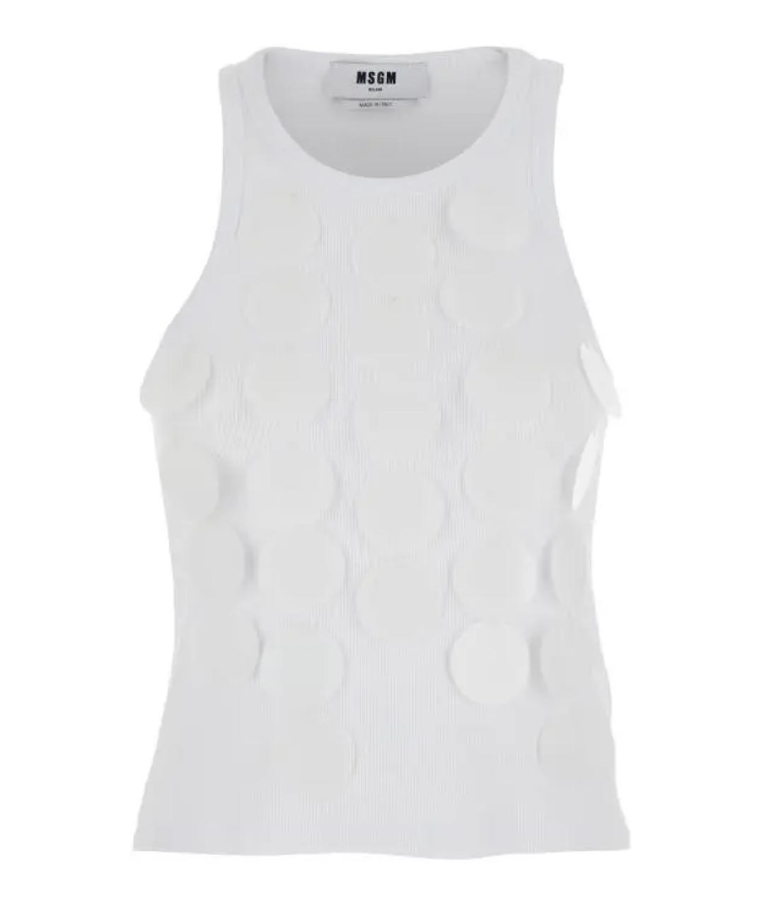 MSGM Белая хлопковая блузы, фото 1