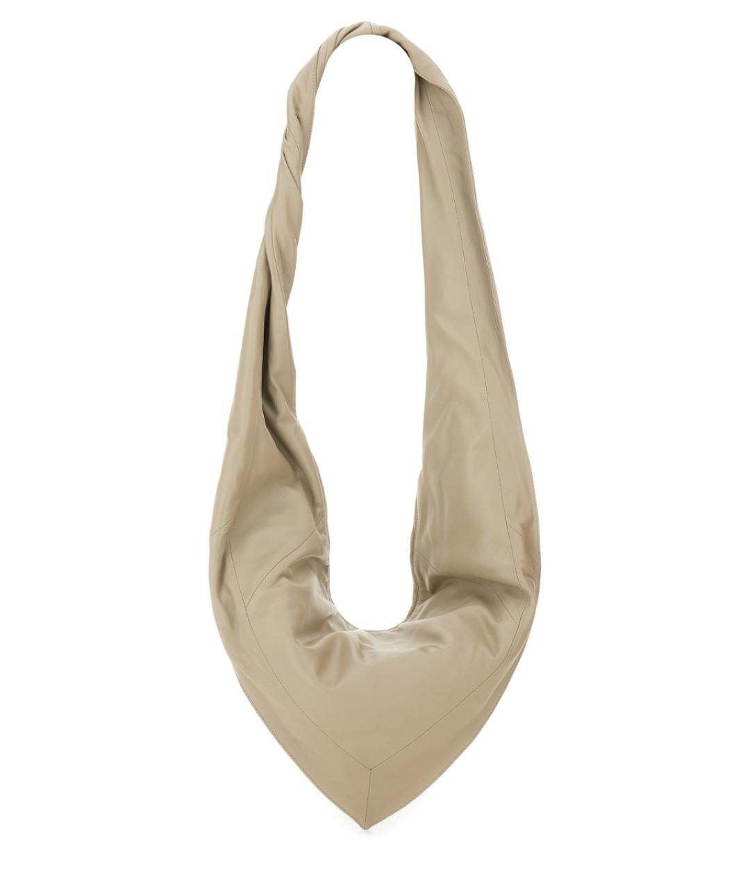 LEMAIRE Бежевая кожаная сумка через плечо, фото 3