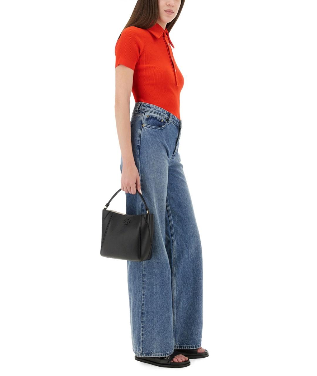 TORY BURCH Красная вискозная футболка, фото 2