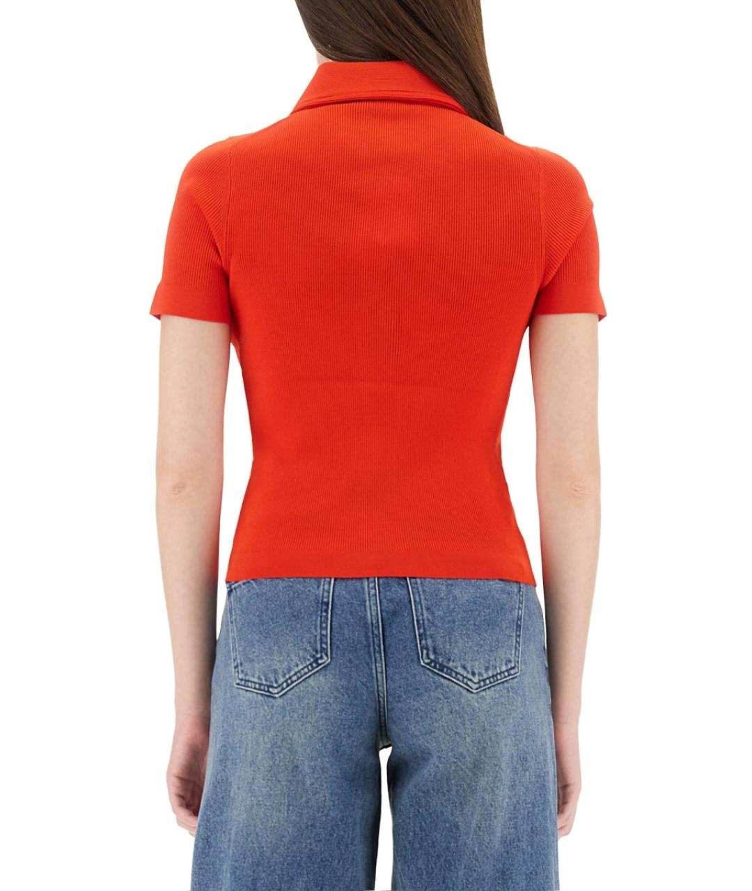 TORY BURCH Красная вискозная футболка, фото 3