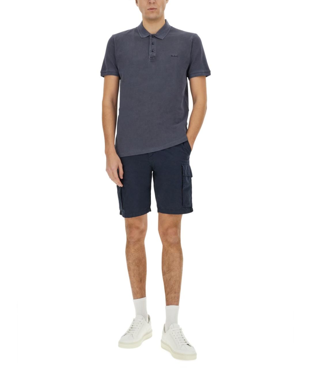 WOOLRICH Темно-синие хлопковые шорты, фото 3