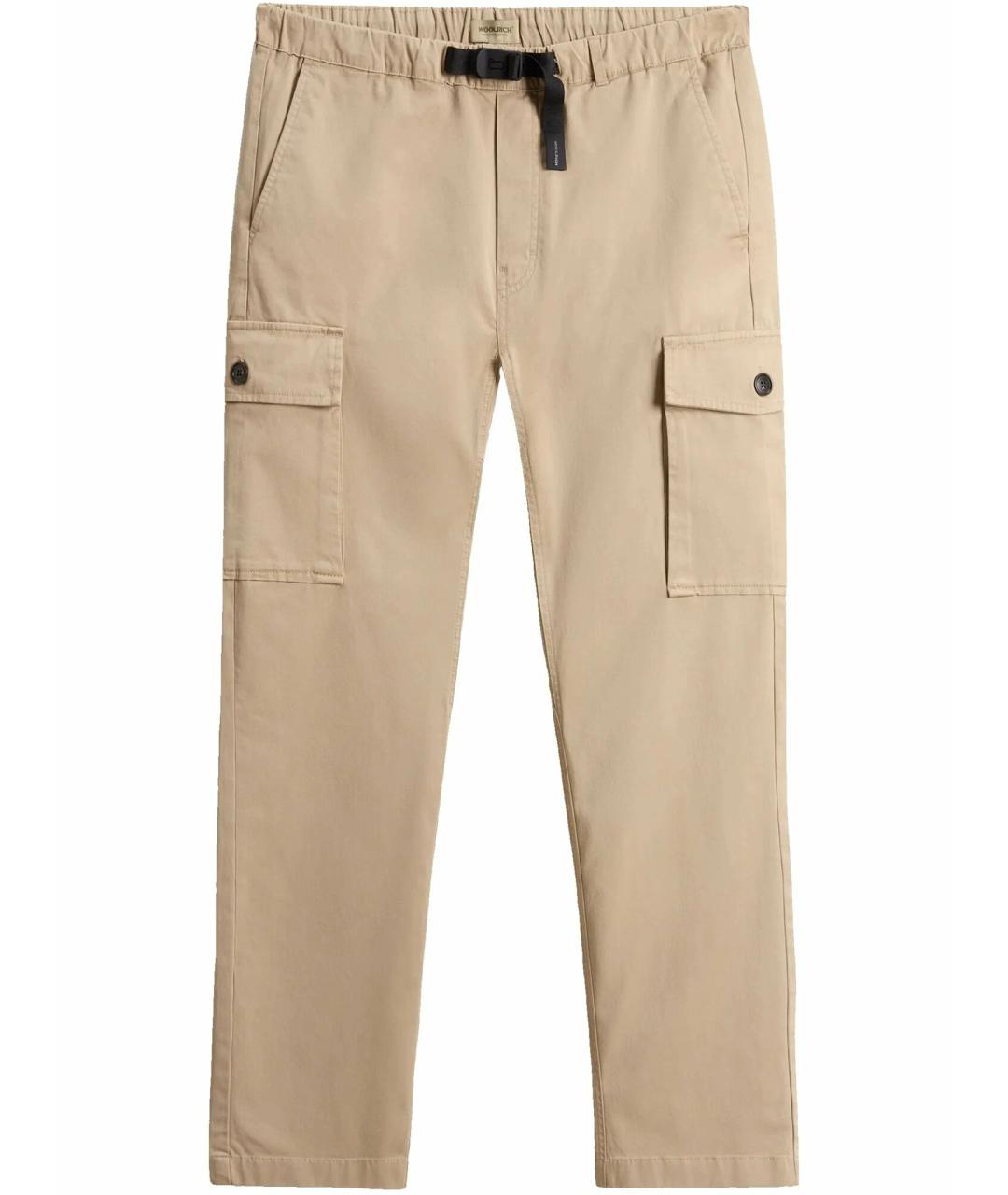 WOOLRICH Бежевые хлопко-эластановые повседневные брюки, фото 1