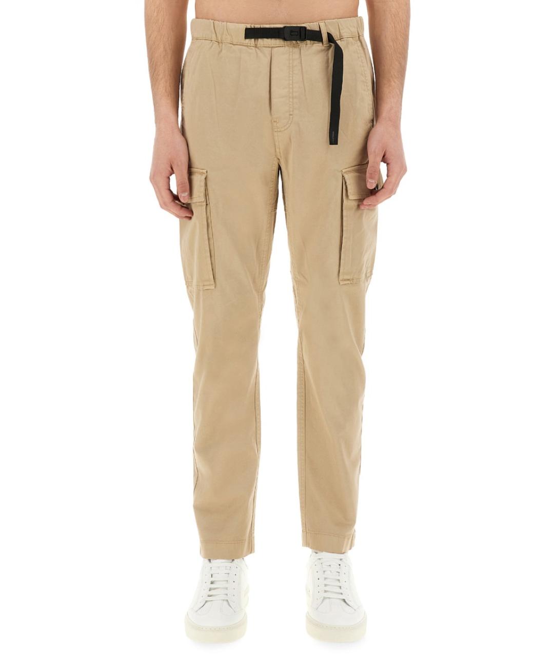 WOOLRICH Бежевые хлопко-эластановые повседневные брюки, фото 2