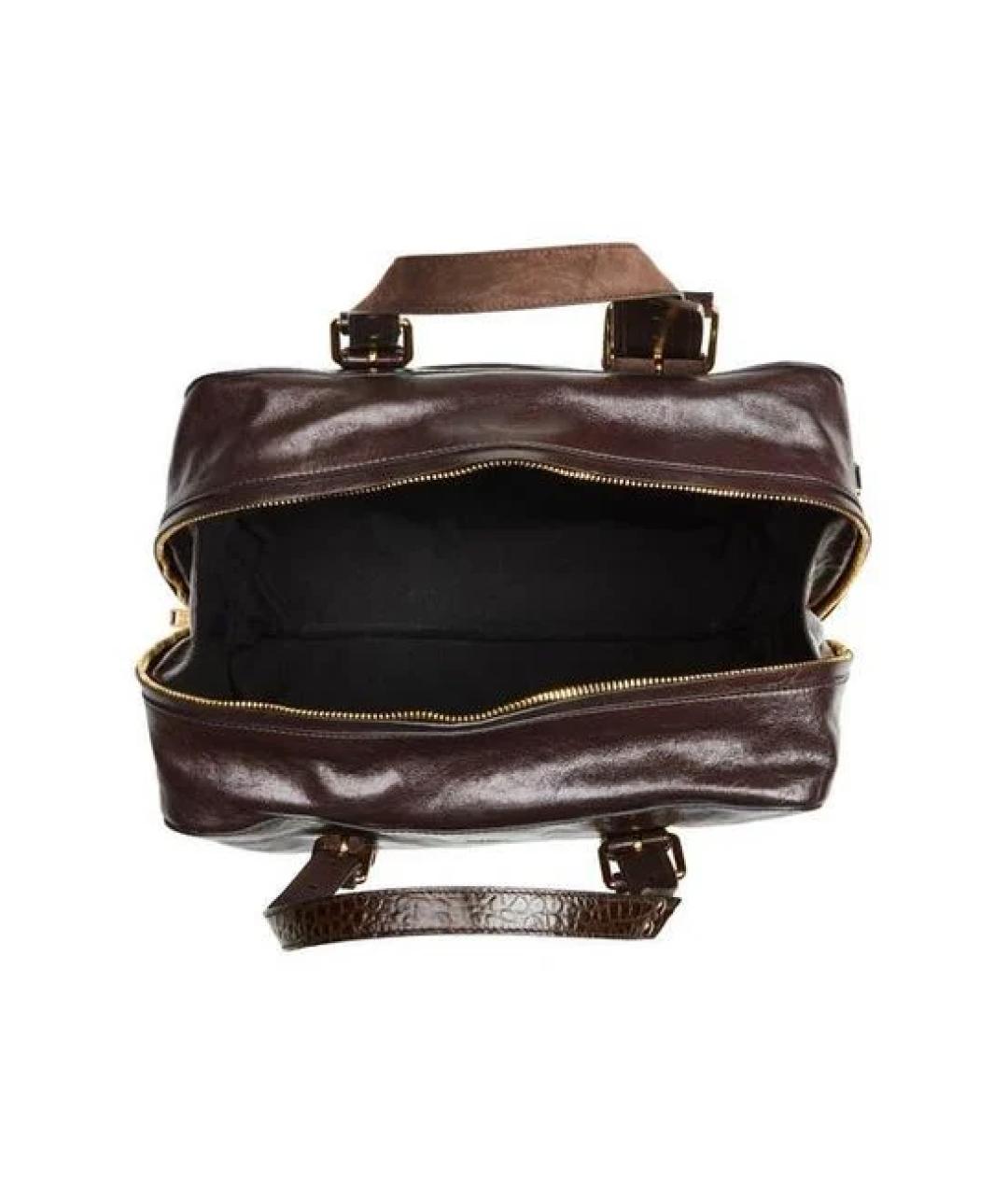 MOSCHINO Коричневая кожаная сумка тоут, фото 6