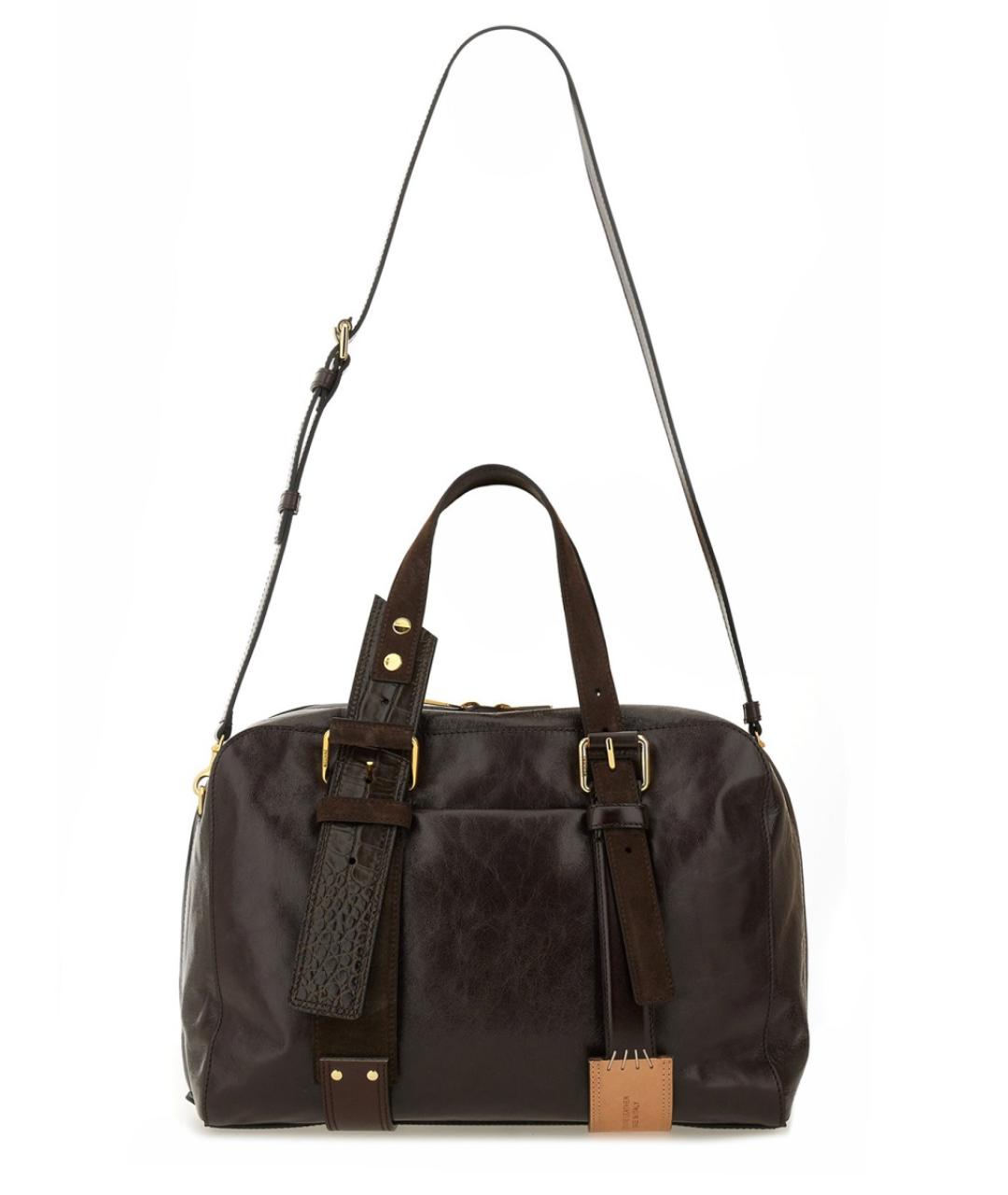 MOSCHINO Коричневая кожаная сумка тоут, фото 5