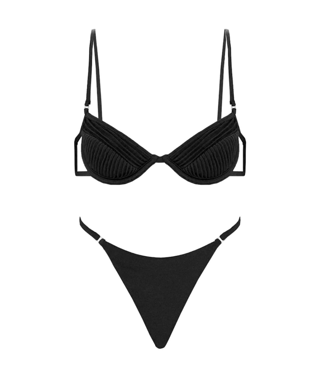 Selia Richwood Черный полиамидовый купальник, фото 1