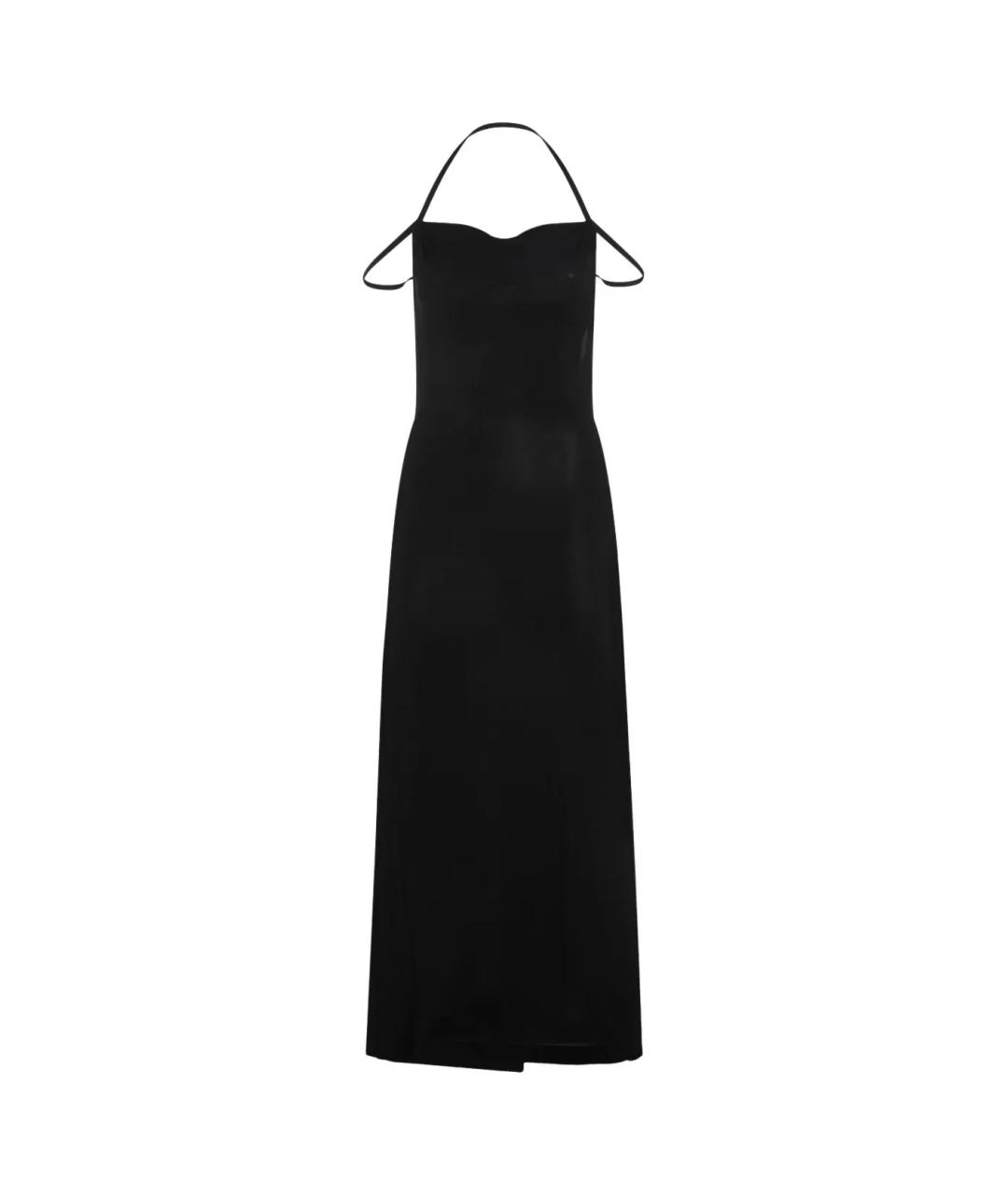 MARINE SERRE Черное вискозное вечернее платье, фото 1