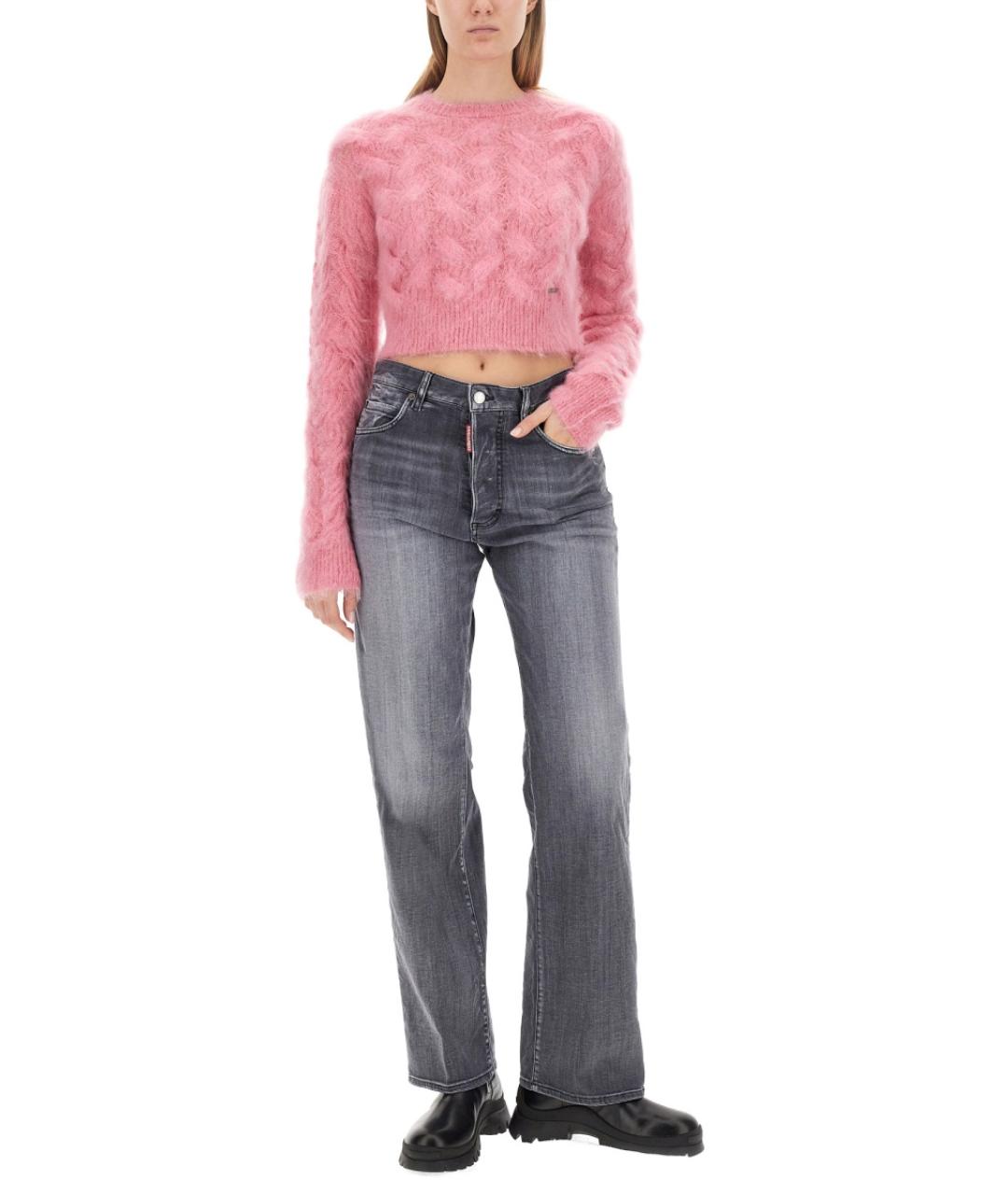 DSQUARED2 Розовый шерстяной джемпер / свитер, фото 2