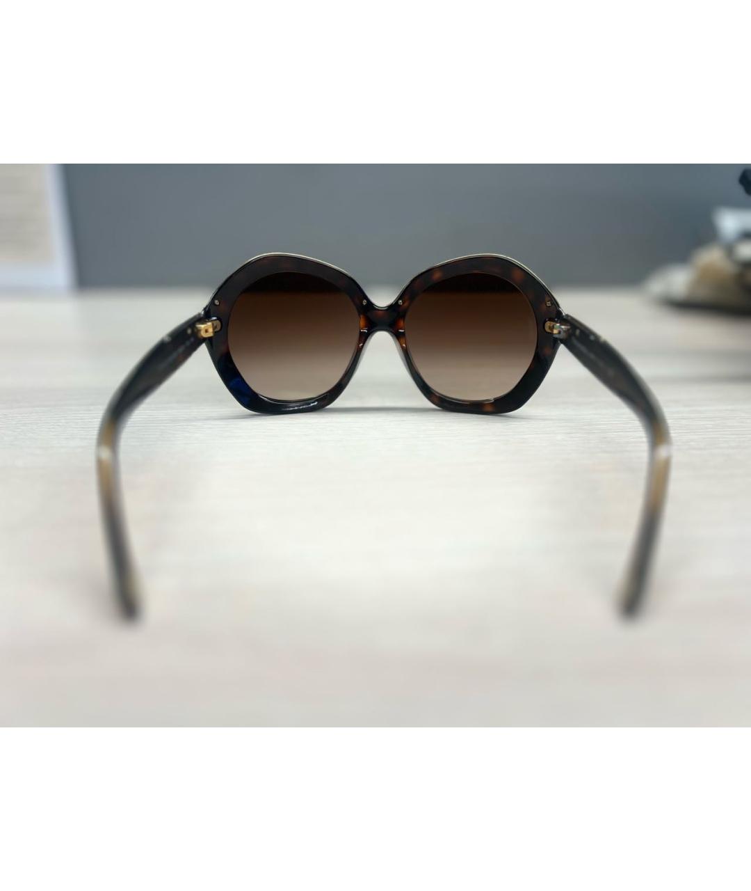TIFFANY&CO Коричневые пластиковые солнцезащитные очки, фото 4