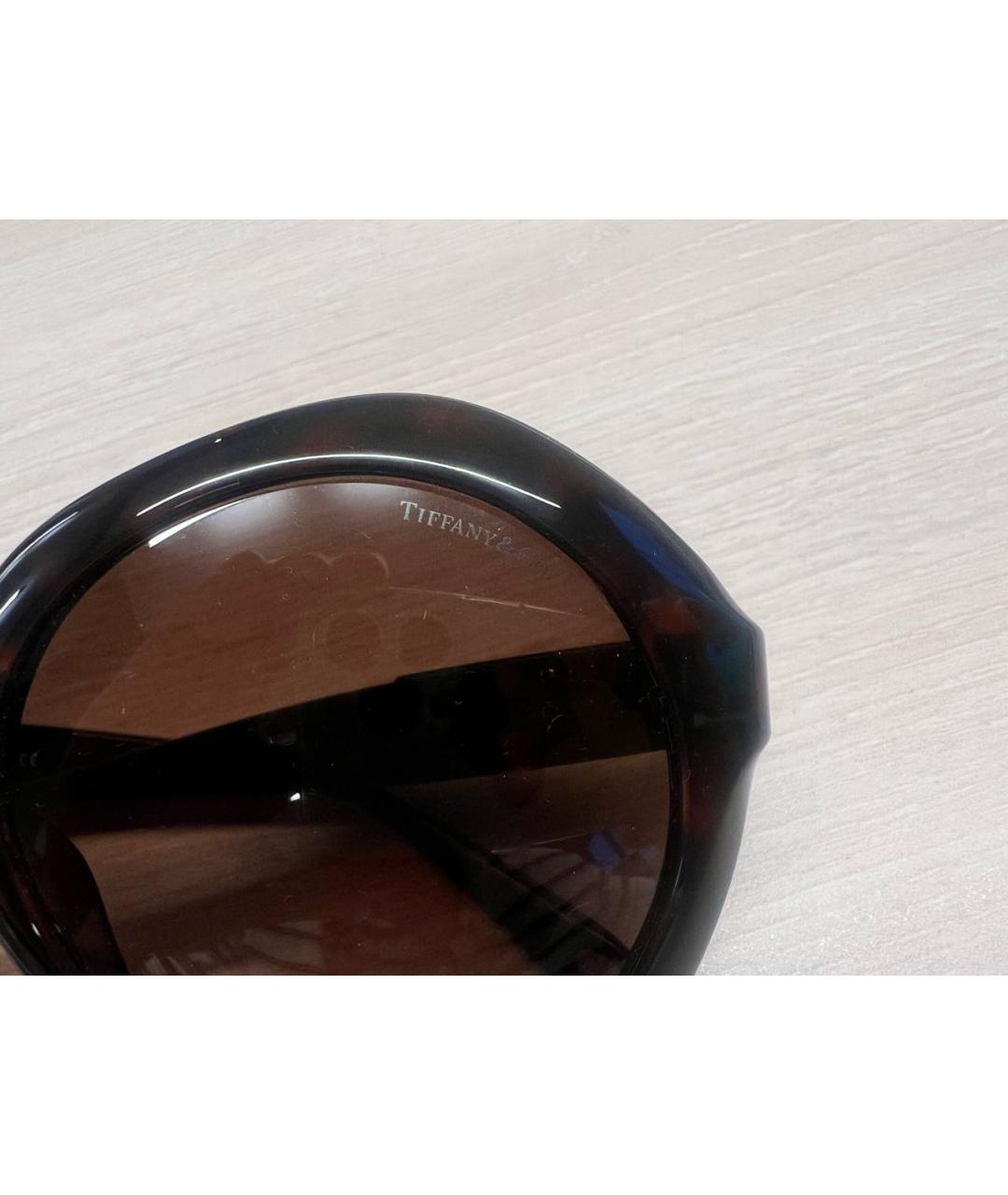 TIFFANY&CO Коричневые пластиковые солнцезащитные очки, фото 2