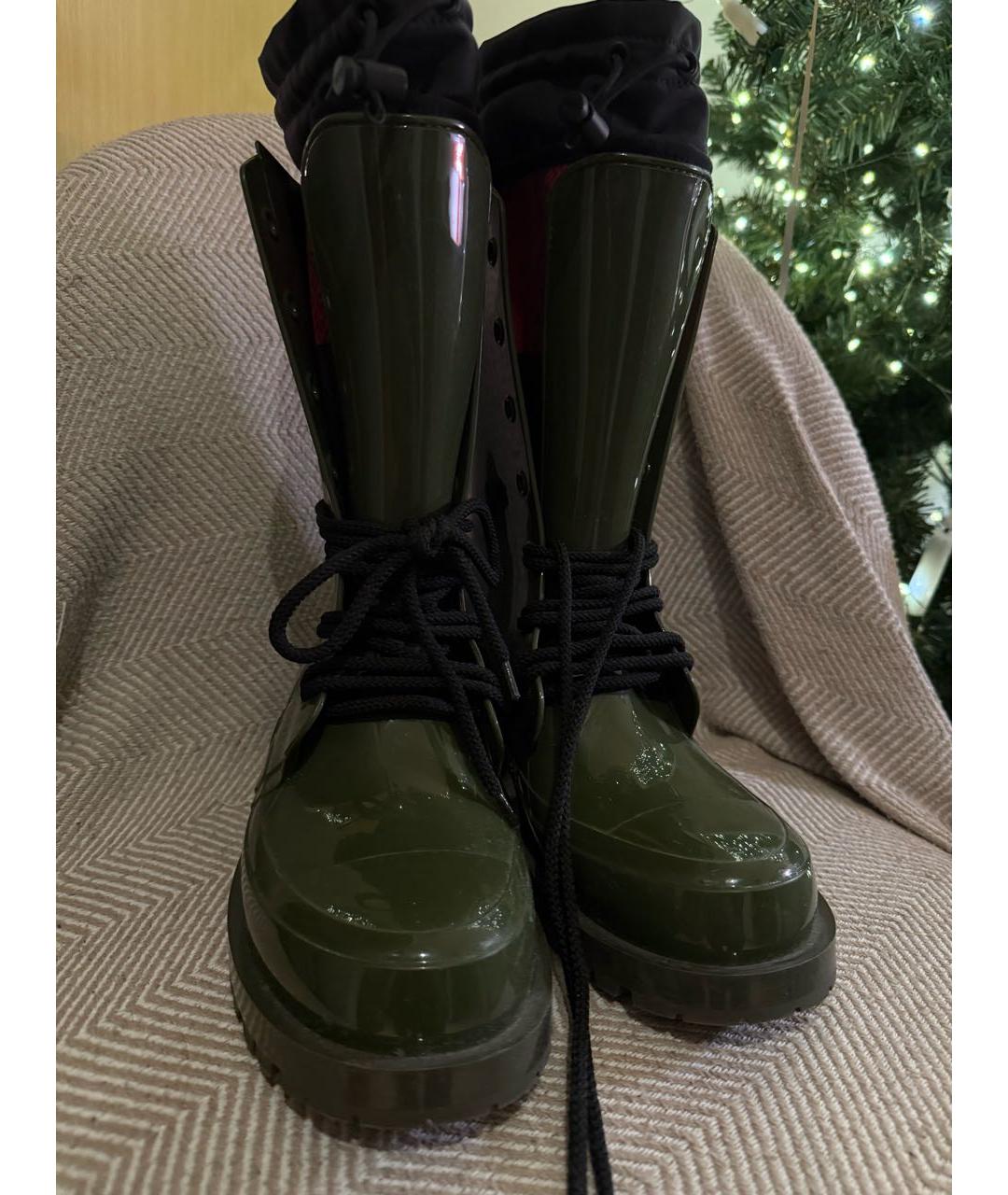 CHRISTIAN DIOR Хаки резиновые сапоги, фото 2