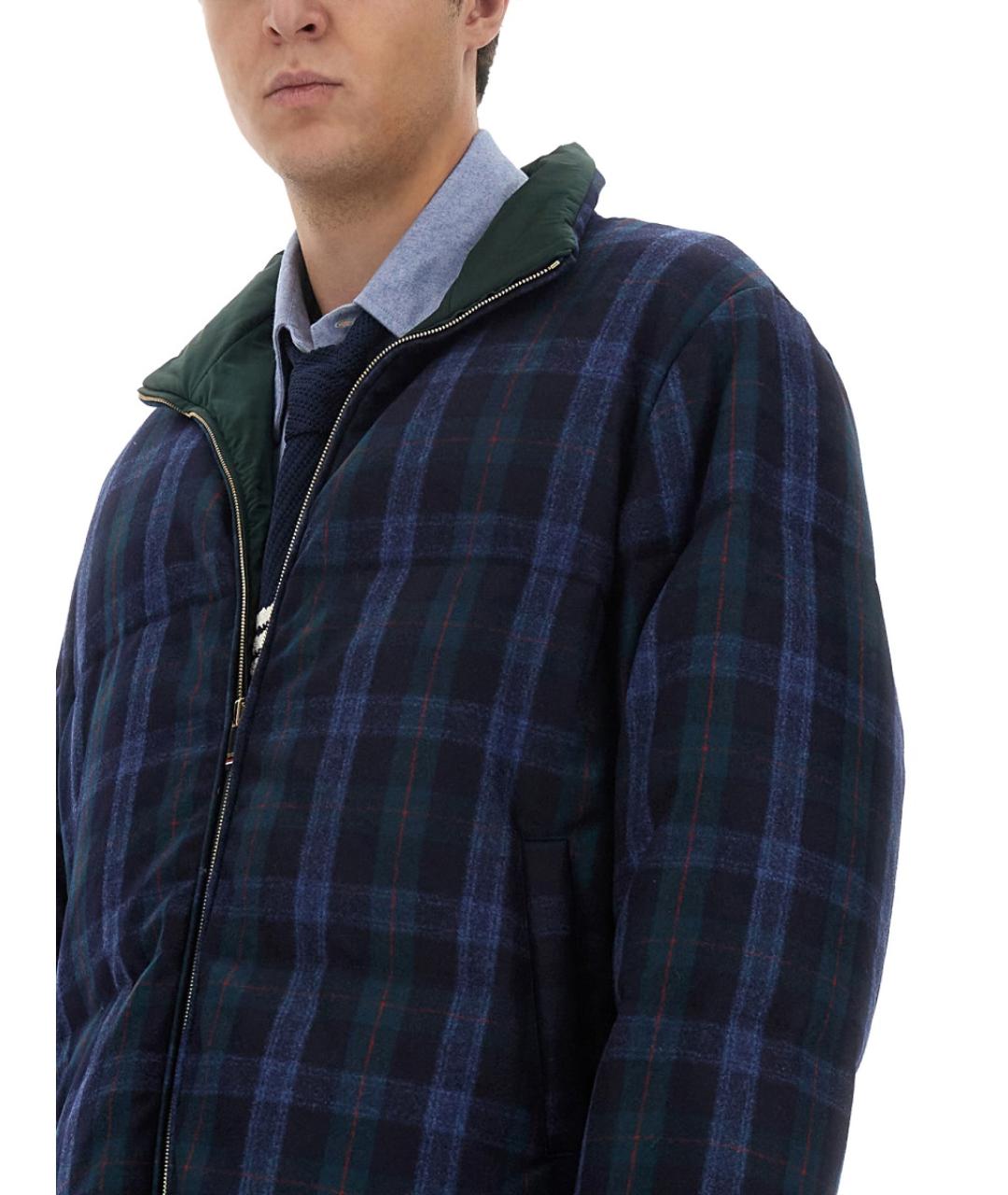 THOM BROWNE Синяя шерстяная куртка, фото 4