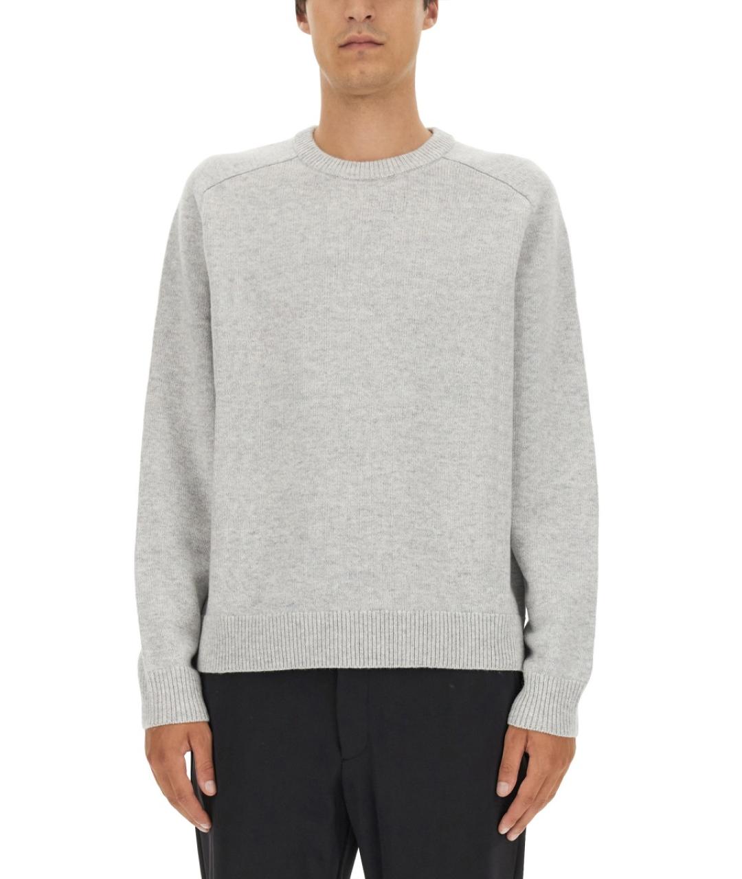 THEORY Серый шерстяной джемпер / свитер, фото 5