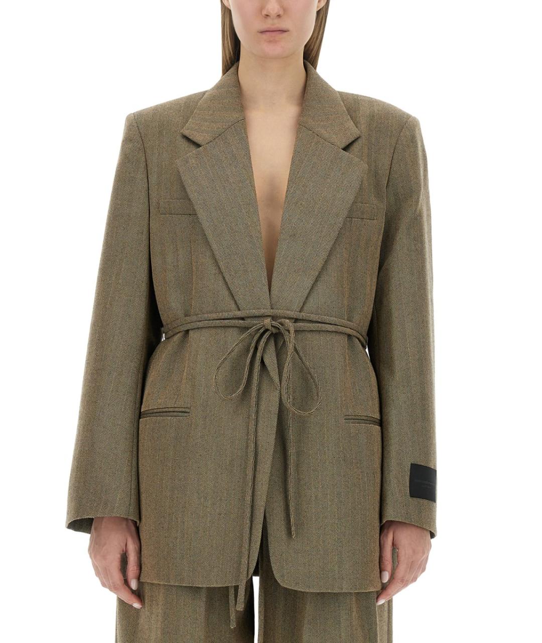 ALEXANDER WANG Коричневый шерстяной жакет/пиджак, фото 2