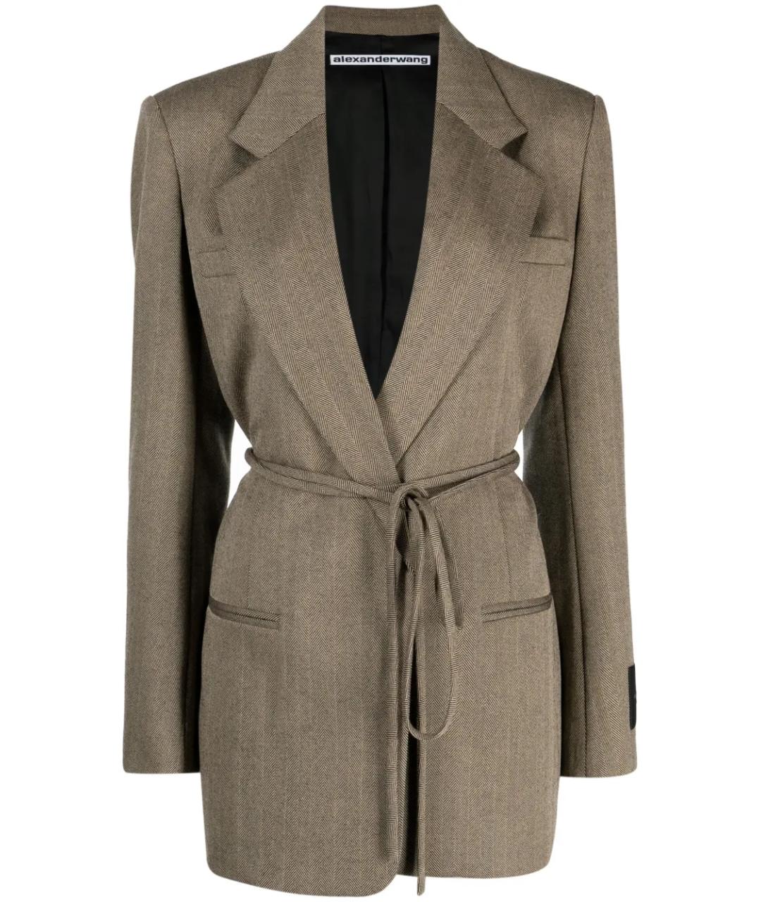 ALEXANDER WANG Коричневый шерстяной жакет/пиджак, фото 1