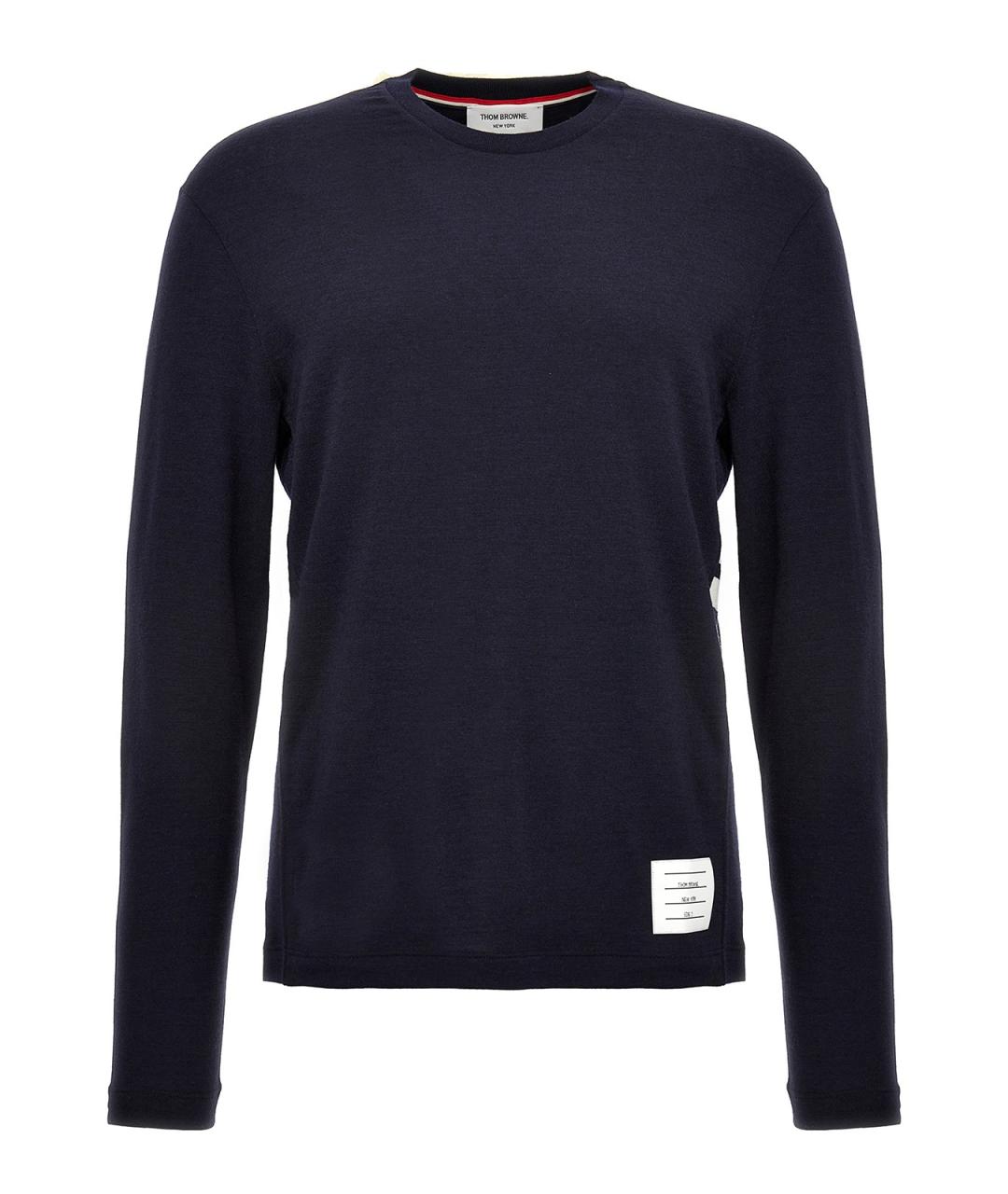 THOM BROWNE Синий шерстяной джемпер / свитер, фото 1