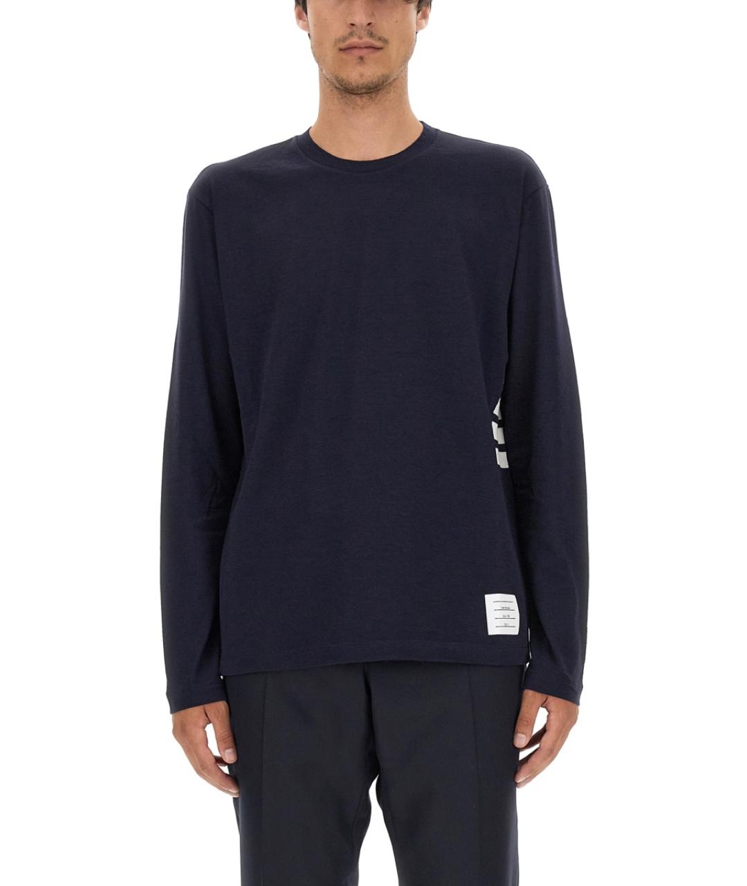 THOM BROWNE Синий шерстяной джемпер / свитер, фото 5