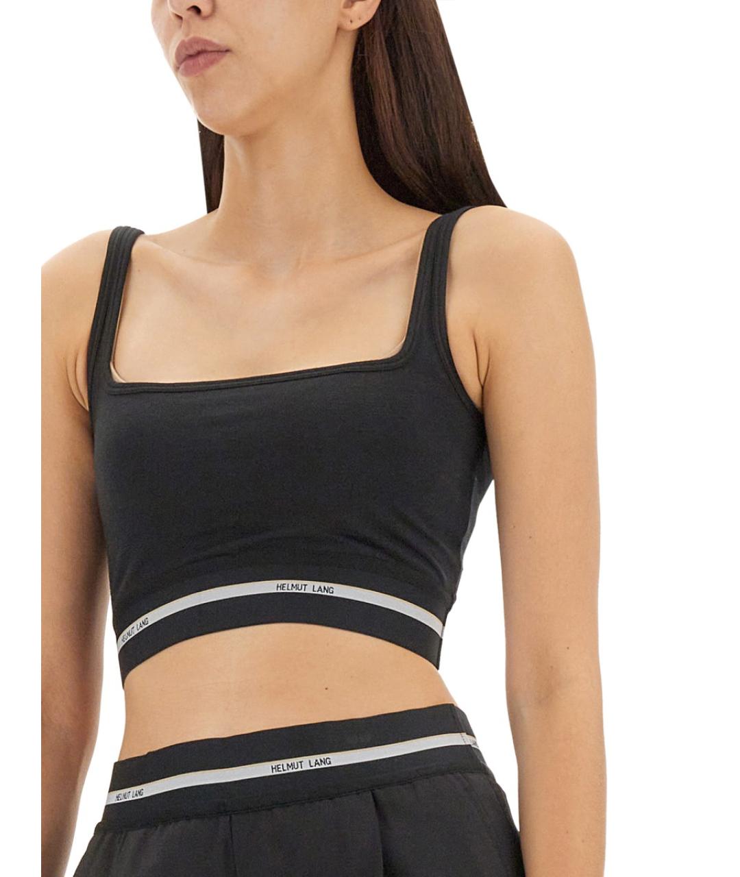 HELMUT LANG Черная хлопковая майка, фото 4