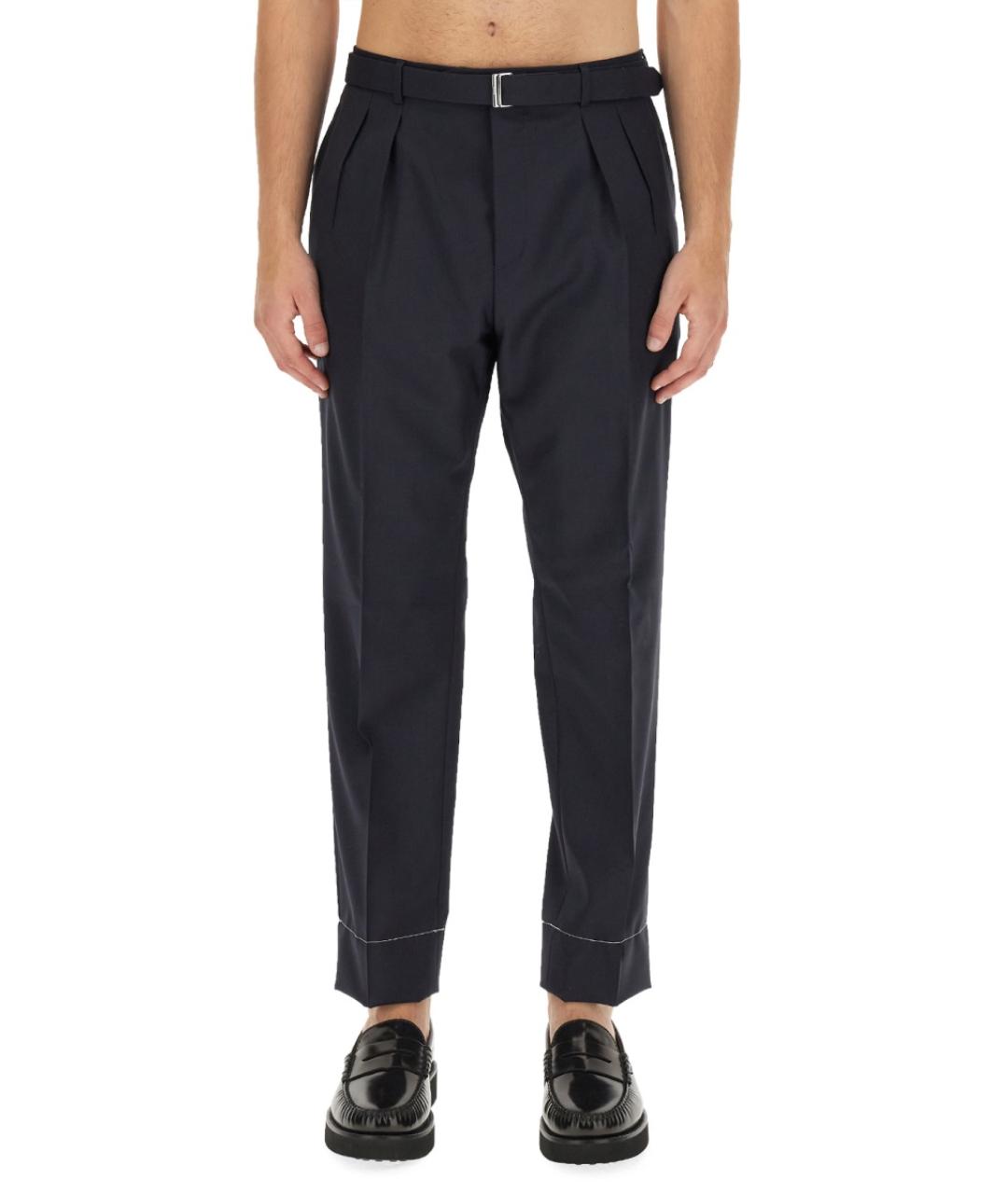 BRIONI Синие шерстяные брюки чинос, фото 5