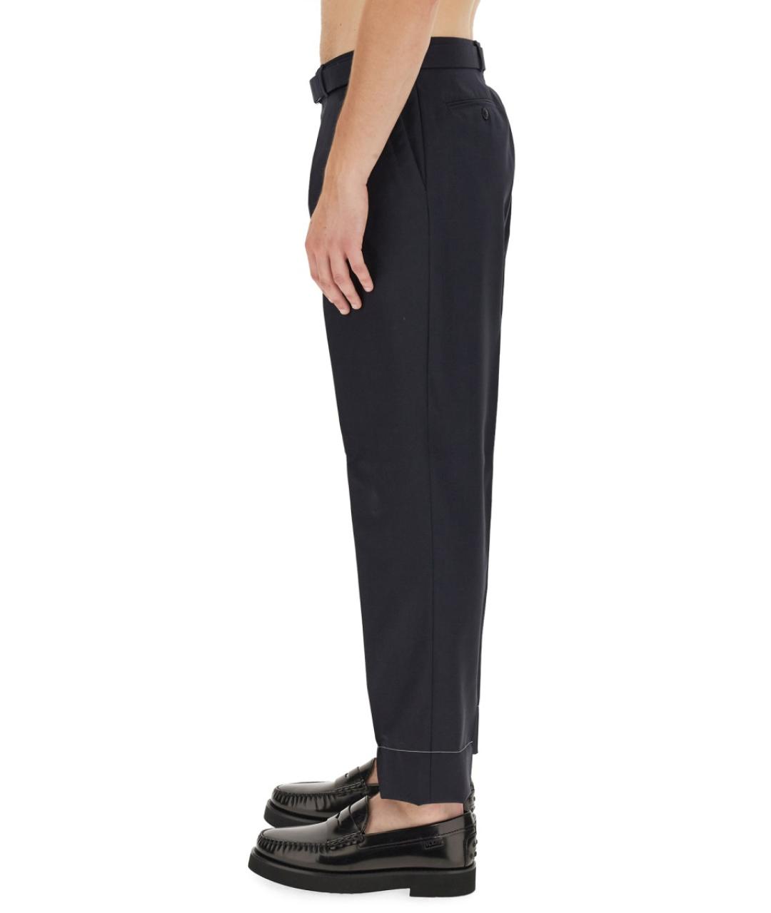 BRIONI Синие шерстяные брюки чинос, фото 4