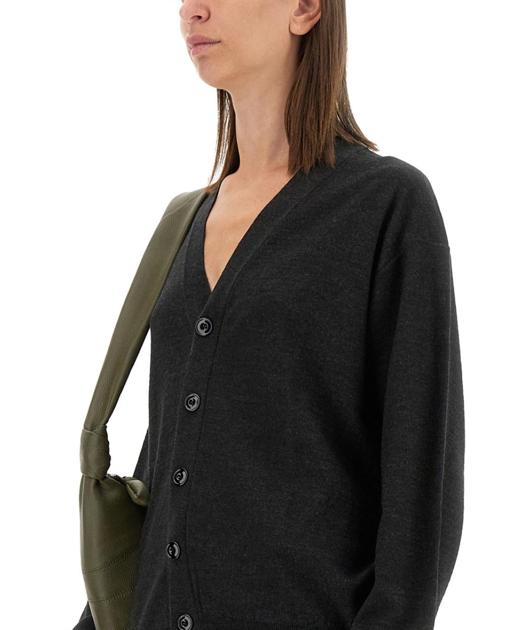 LEMAIRE Серый шерстяной кардиган, фото 4