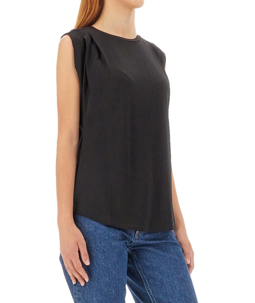 MICHAEL KORS Черная вискозная майка, фото 4