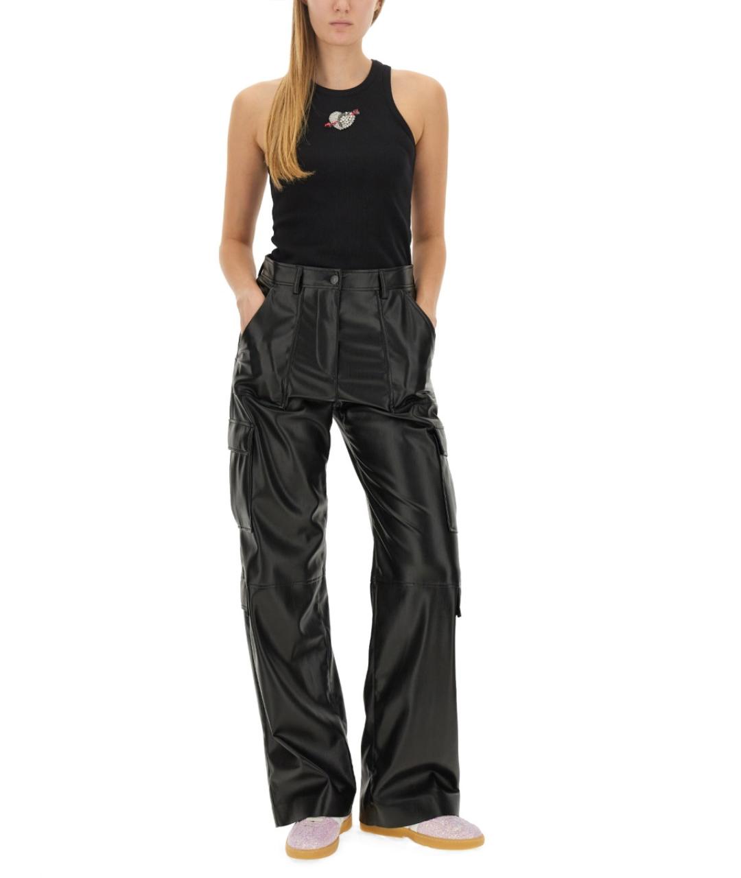 MSGM Черная хлопковая майка, фото 3