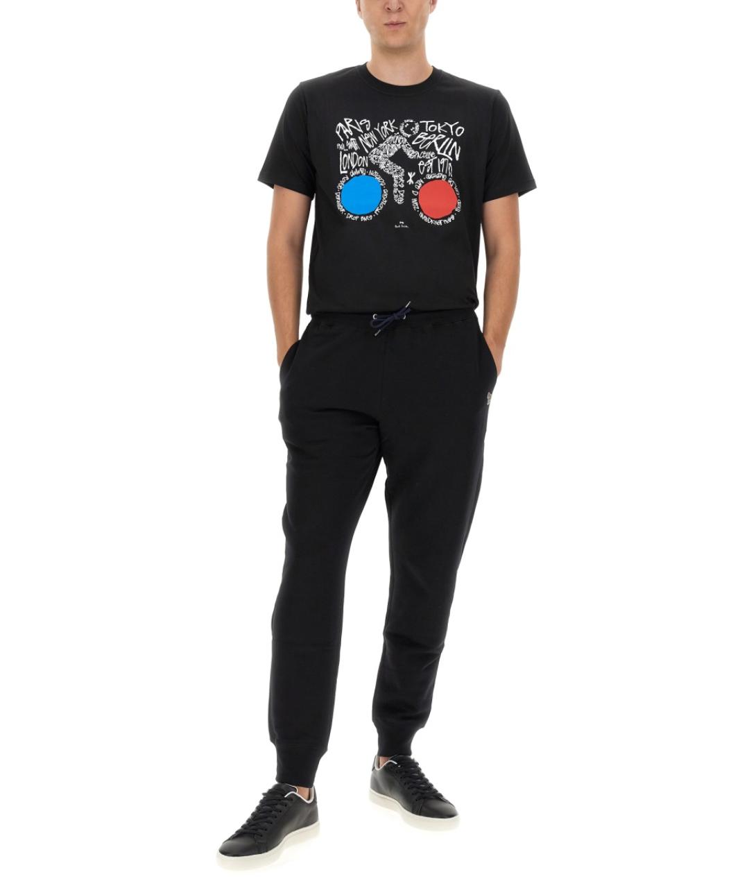 PS BY PAUL SMITH Черные хлопковые повседневные брюки, фото 2