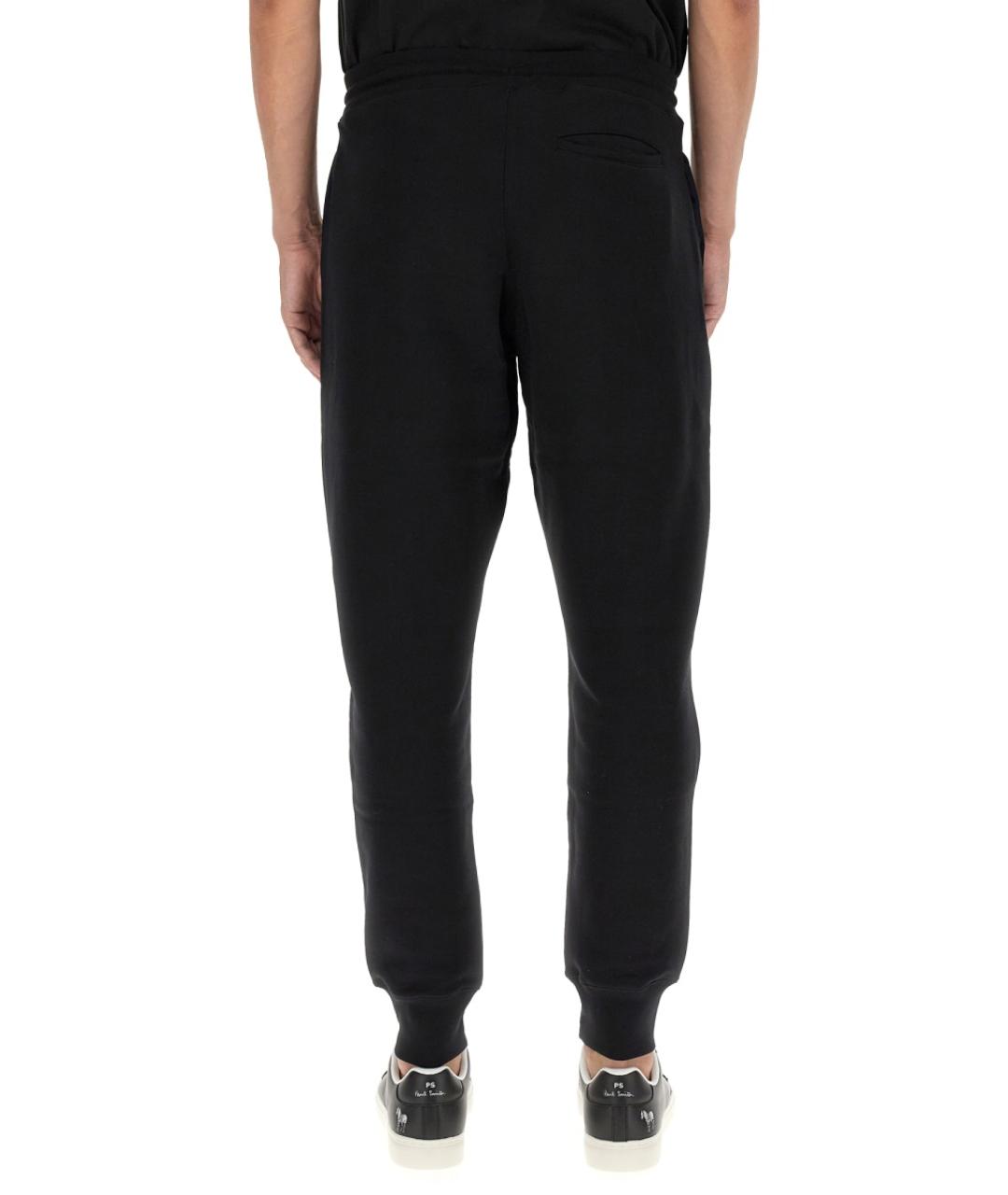 PS BY PAUL SMITH Черные хлопковые повседневные брюки, фото 4