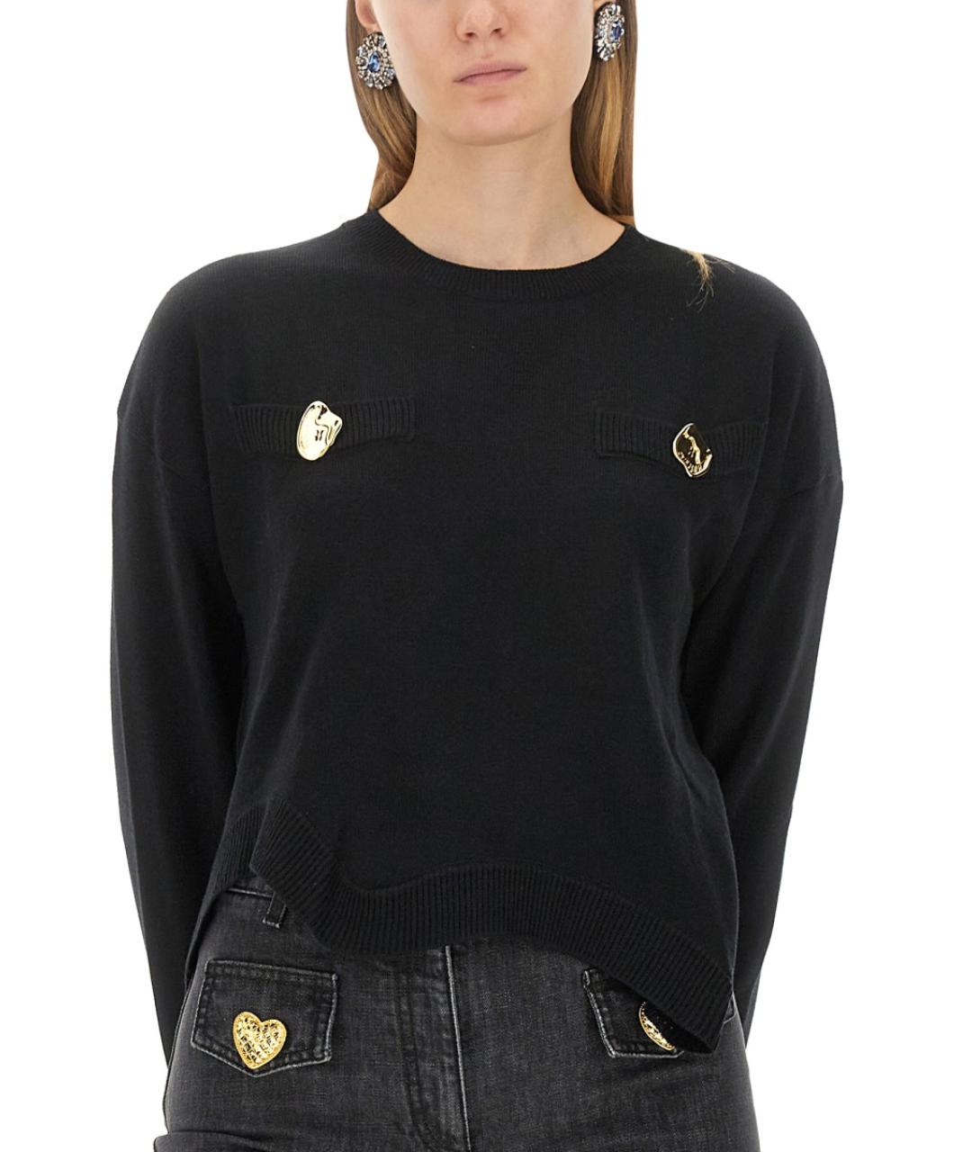 MOSCHINO Черный шерстяной джемпер / свитер, фото 5