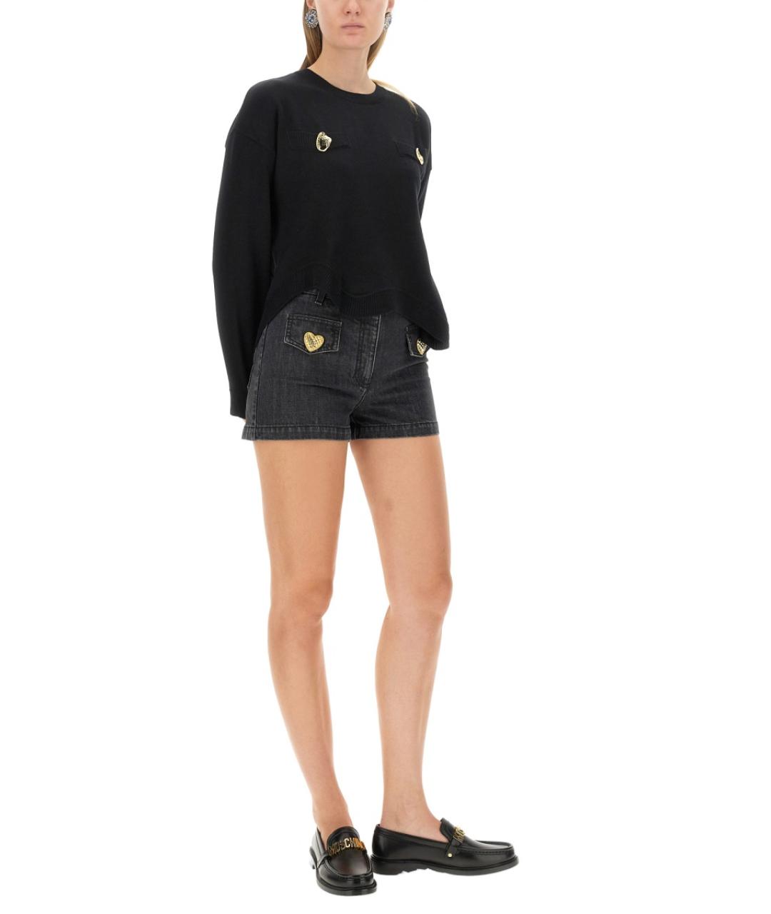 MOSCHINO Черный шерстяной джемпер / свитер, фото 3