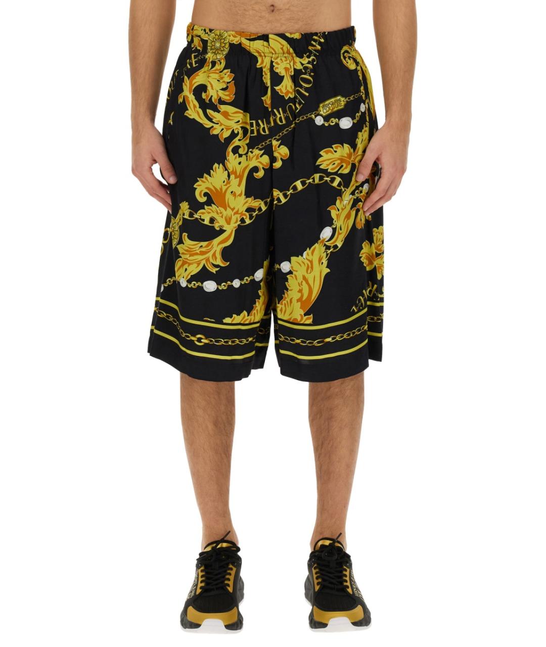 VERSACE JEANS COUTURE Мульти вискозные шорты, фото 2