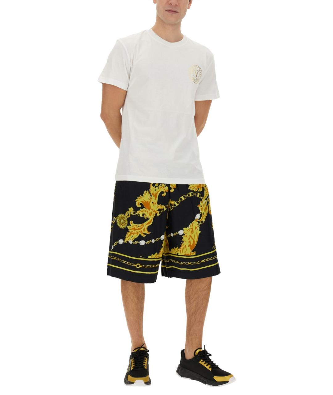 VERSACE JEANS COUTURE Мульти вискозные шорты, фото 3