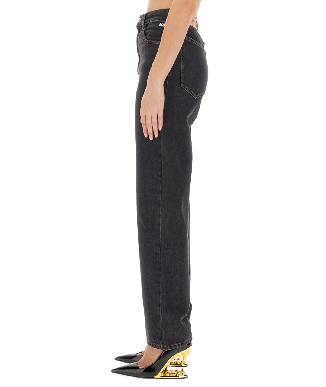 GCDS Черные хлопковые прямые джинсы, фото 4