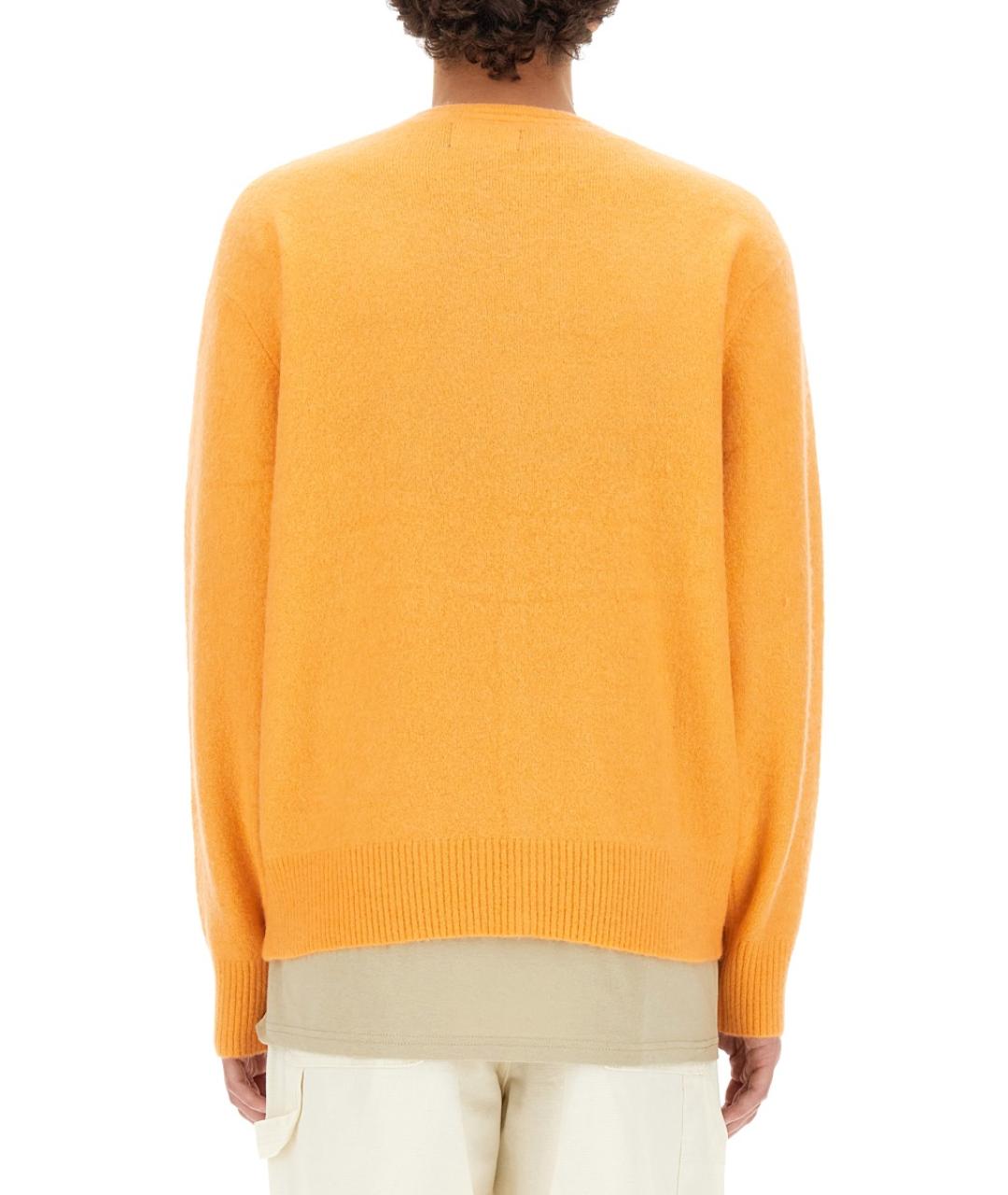STUSSY Оранжевый шерстяной кардиган, фото 3