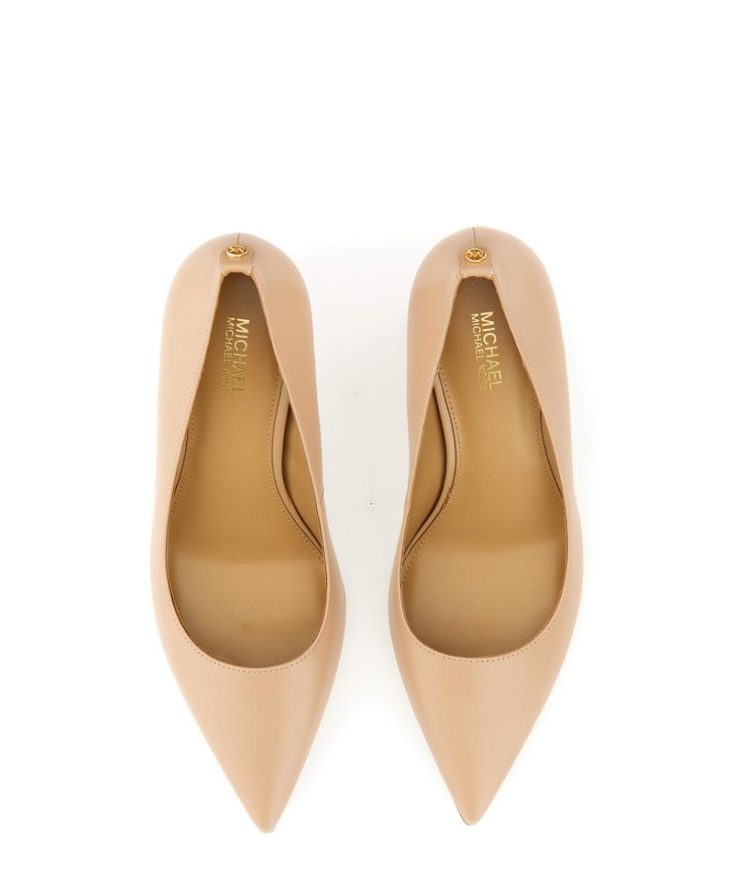 MICHAEL KORS Бежевые кожаные туфли, фото 3