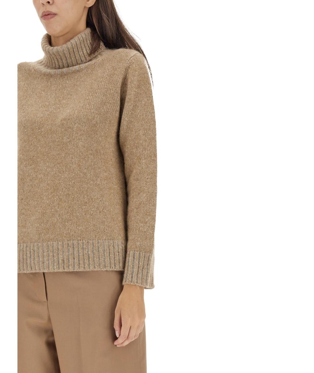 FABIANA FILIPPI Бежевый шерстяной джемпер / свитер, фото 5