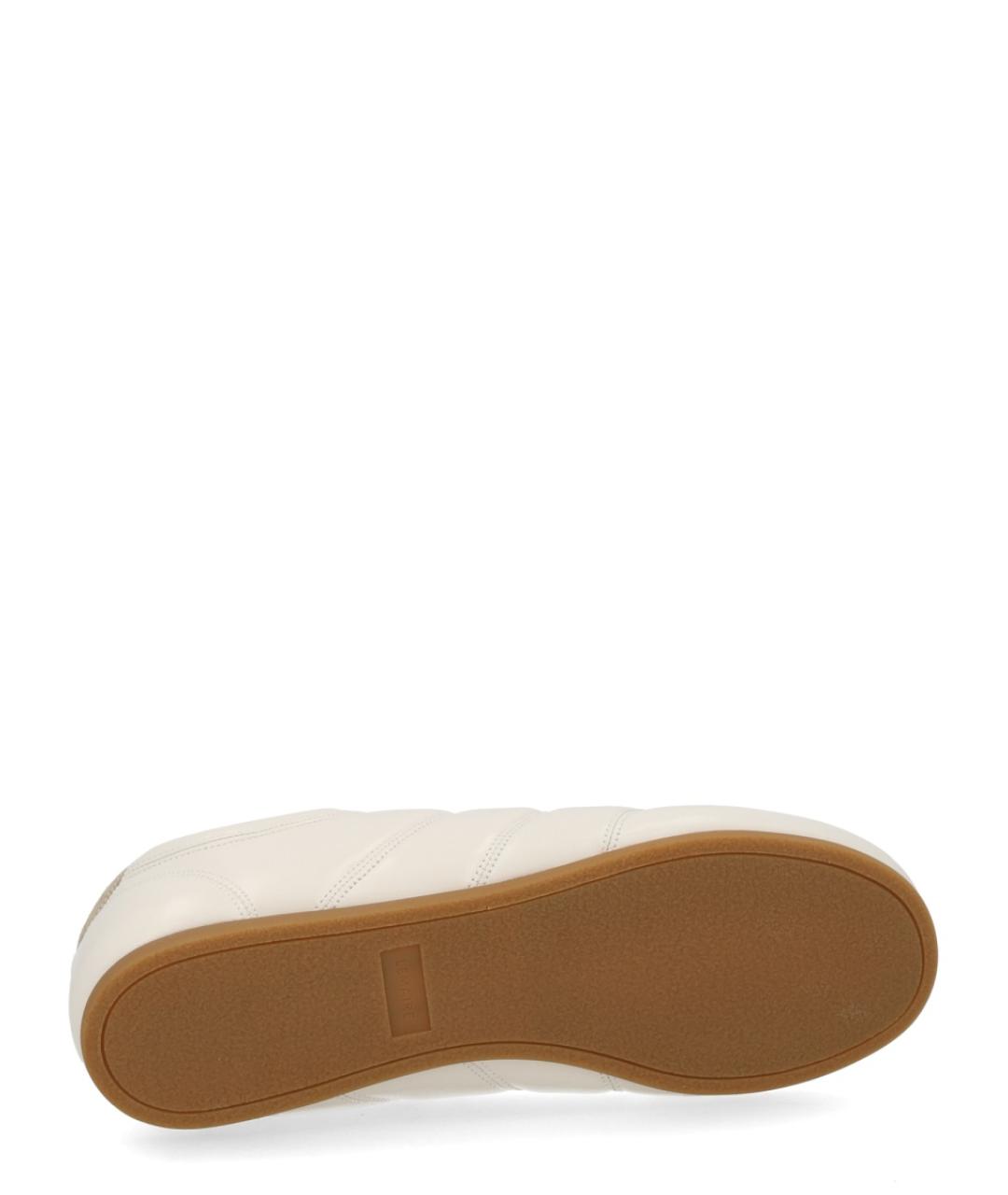 LEMAIRE Бежевые кожаные низкие кроссовки / кеды, фото 5