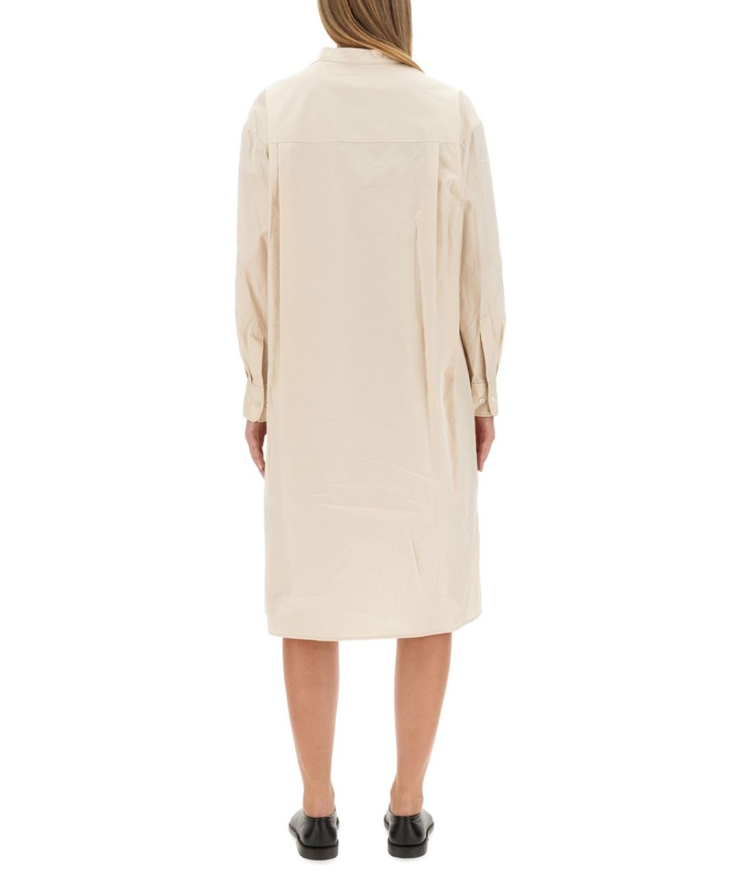 LEMAIRE Белое хлопковое повседневное платье, фото 3