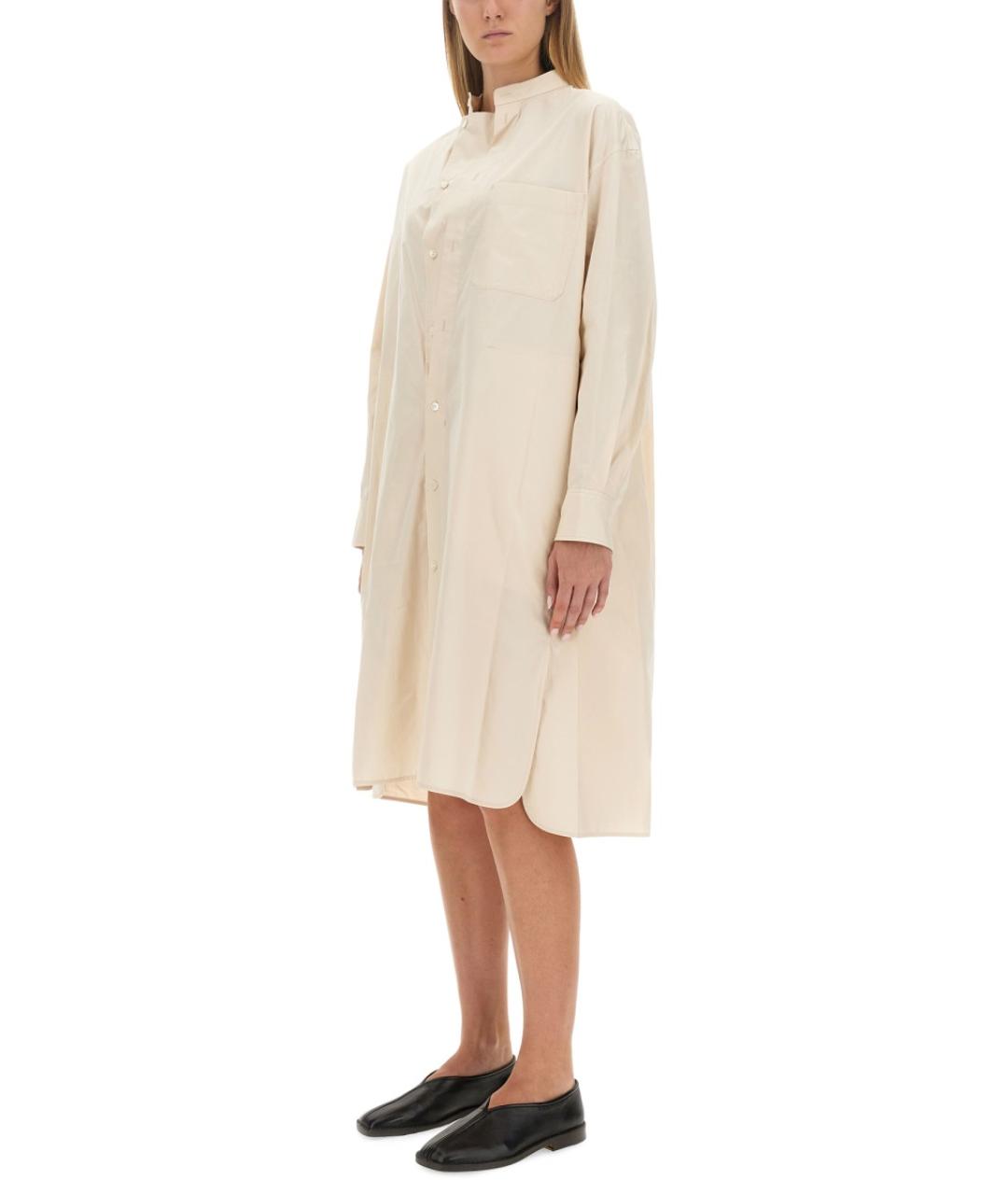 LEMAIRE Белое хлопковое повседневное платье, фото 2