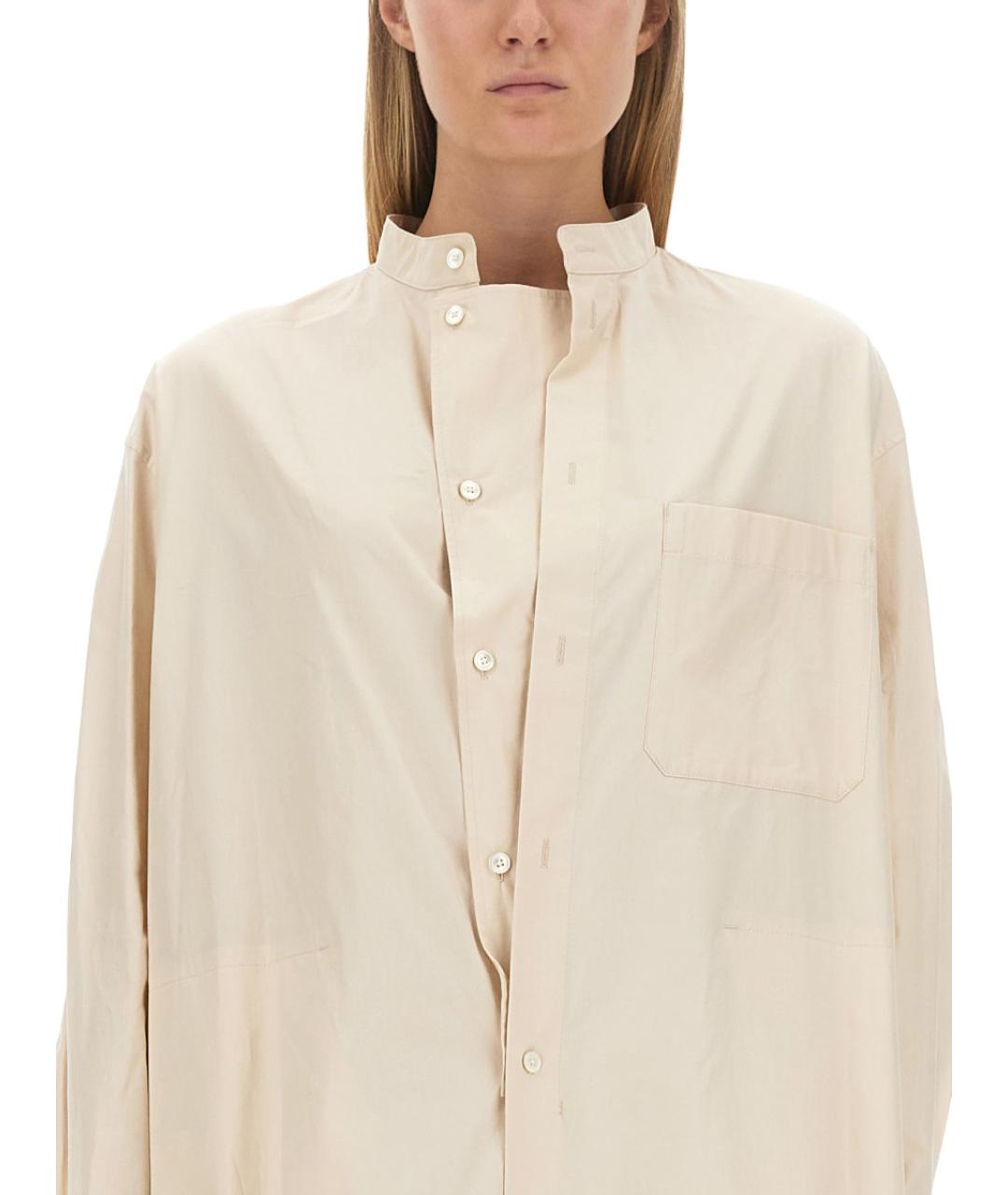 LEMAIRE Белое хлопковое повседневное платье, фото 4