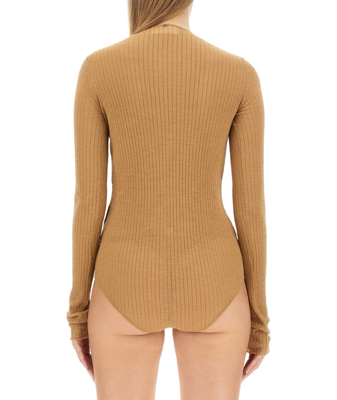 SPORTMAX Бежевый шерстяной джемпер / свитер, фото 3