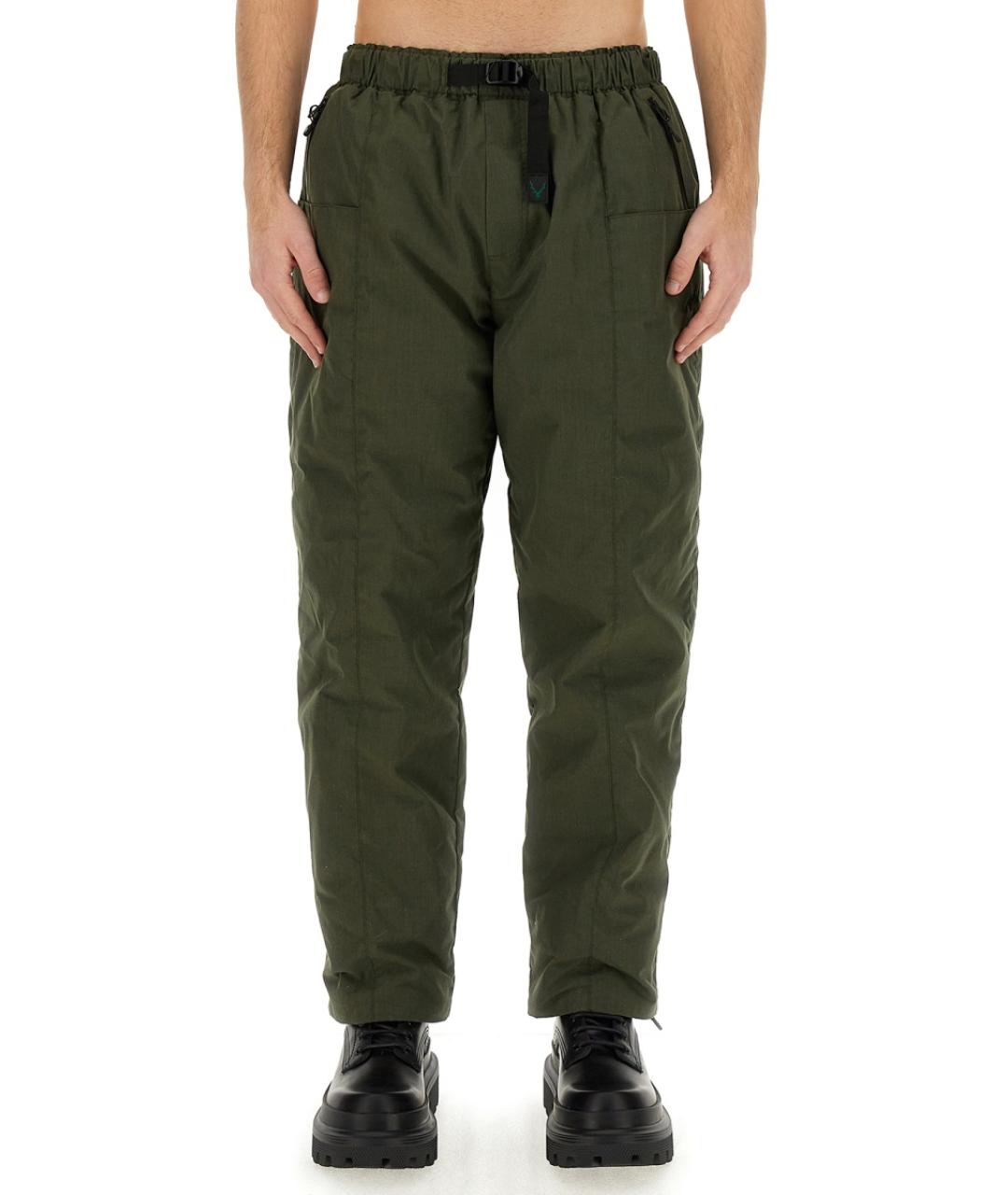 SOUTH2 WEST8 Зеленые полиэстеровые повседневные брюки, фото 5